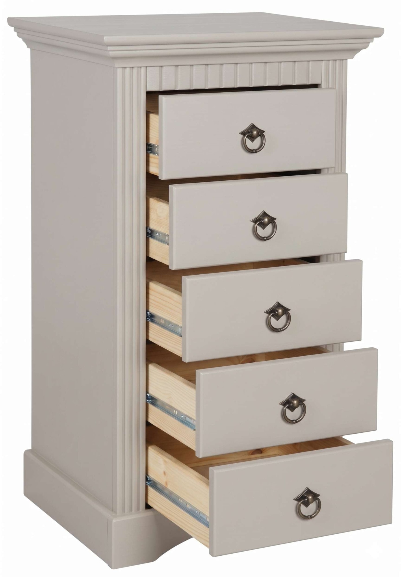 GOODproduct Commode »Rustic« largeur 48 cm, en pin massif, 5 tiroirs, certifié FSC®