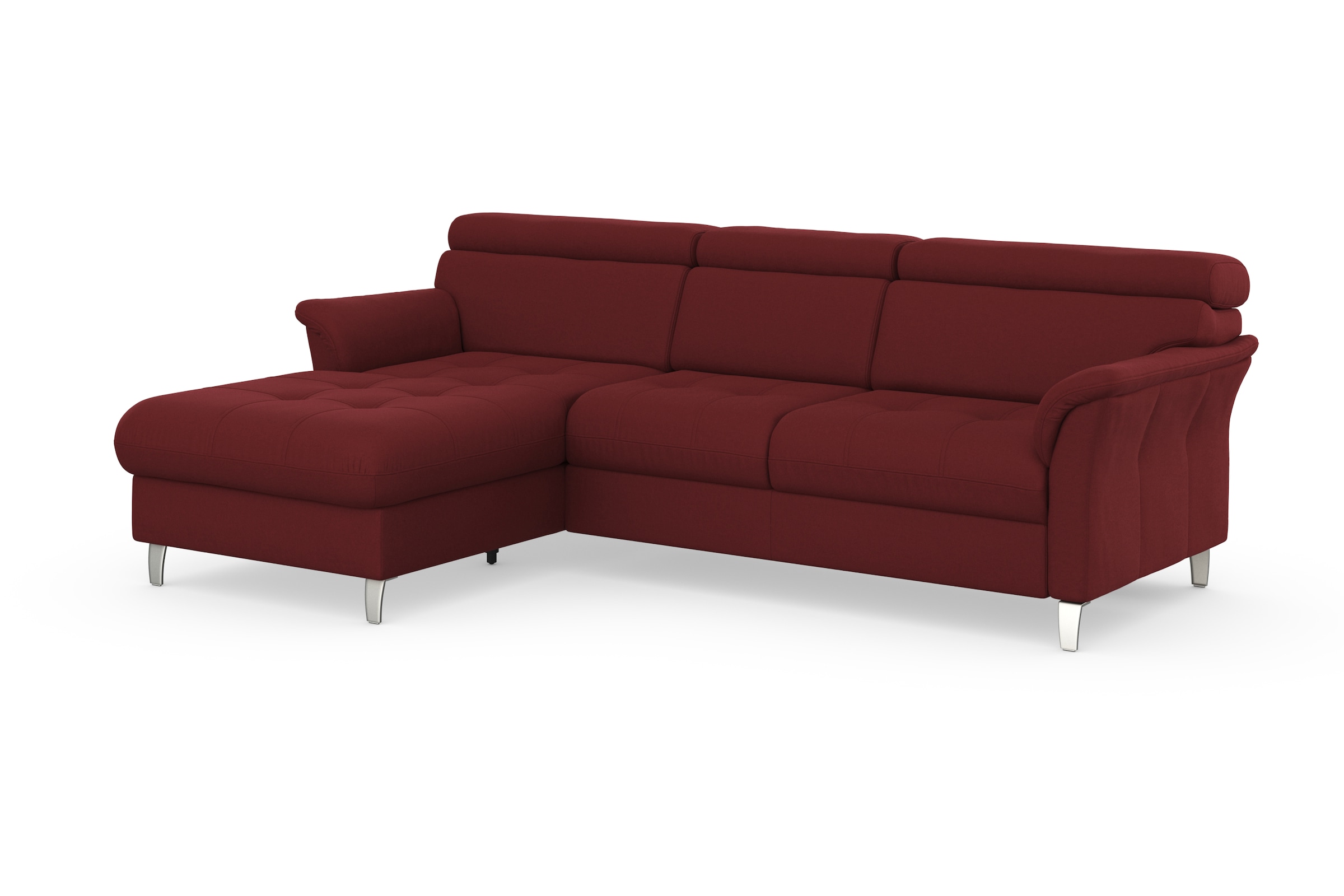 sit&more Ecksofa »Marano L-Form« inklusive Kopfteilverstellung, wahlweise mit Bettfunktion, Bettkasten