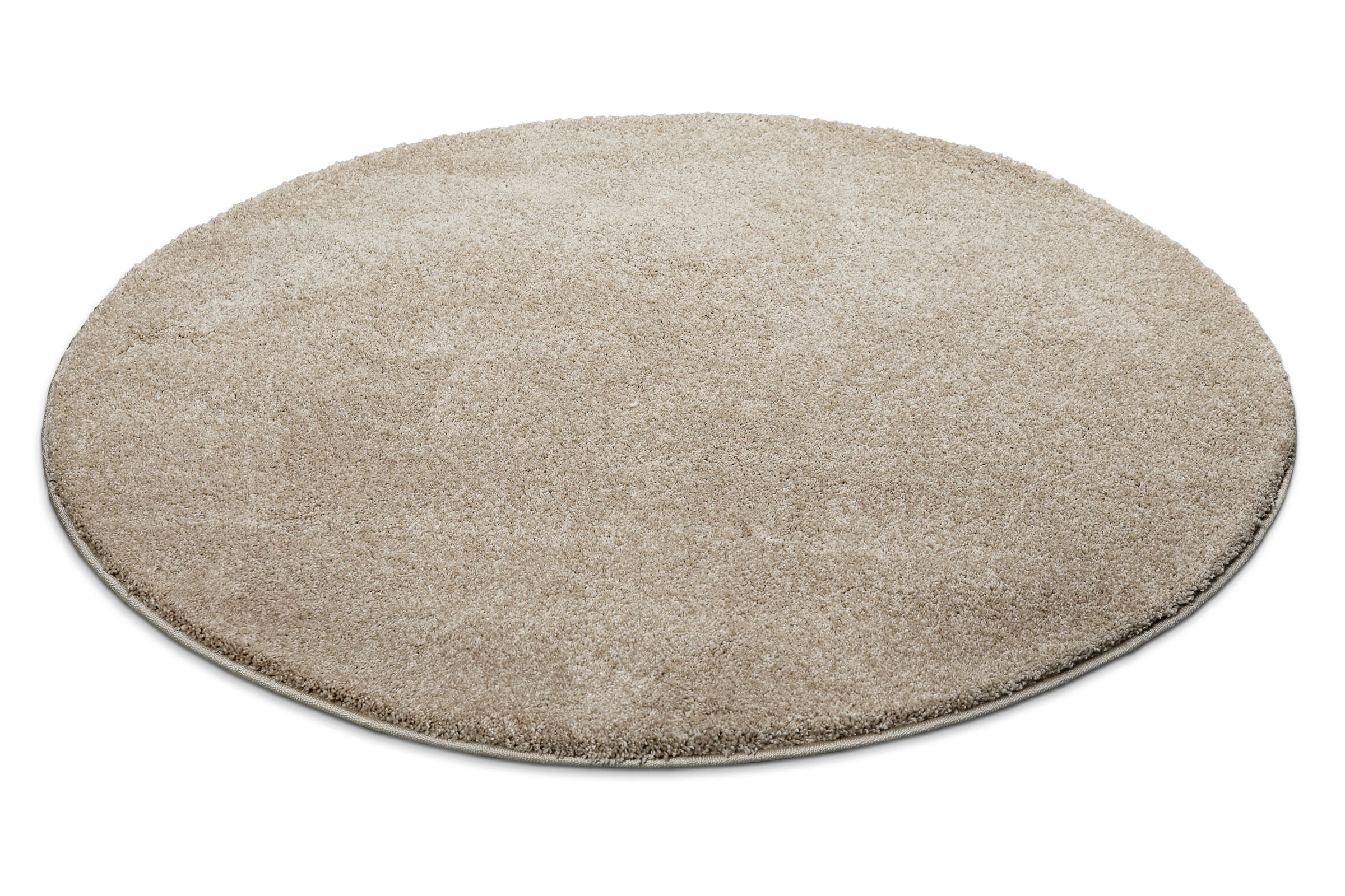 Wecon home Basics Tapis à poils longs »Nova« Rond 25 mm Höhe Shaggy, gewebt, robust, Wohnzimmer, Schlafzimmer