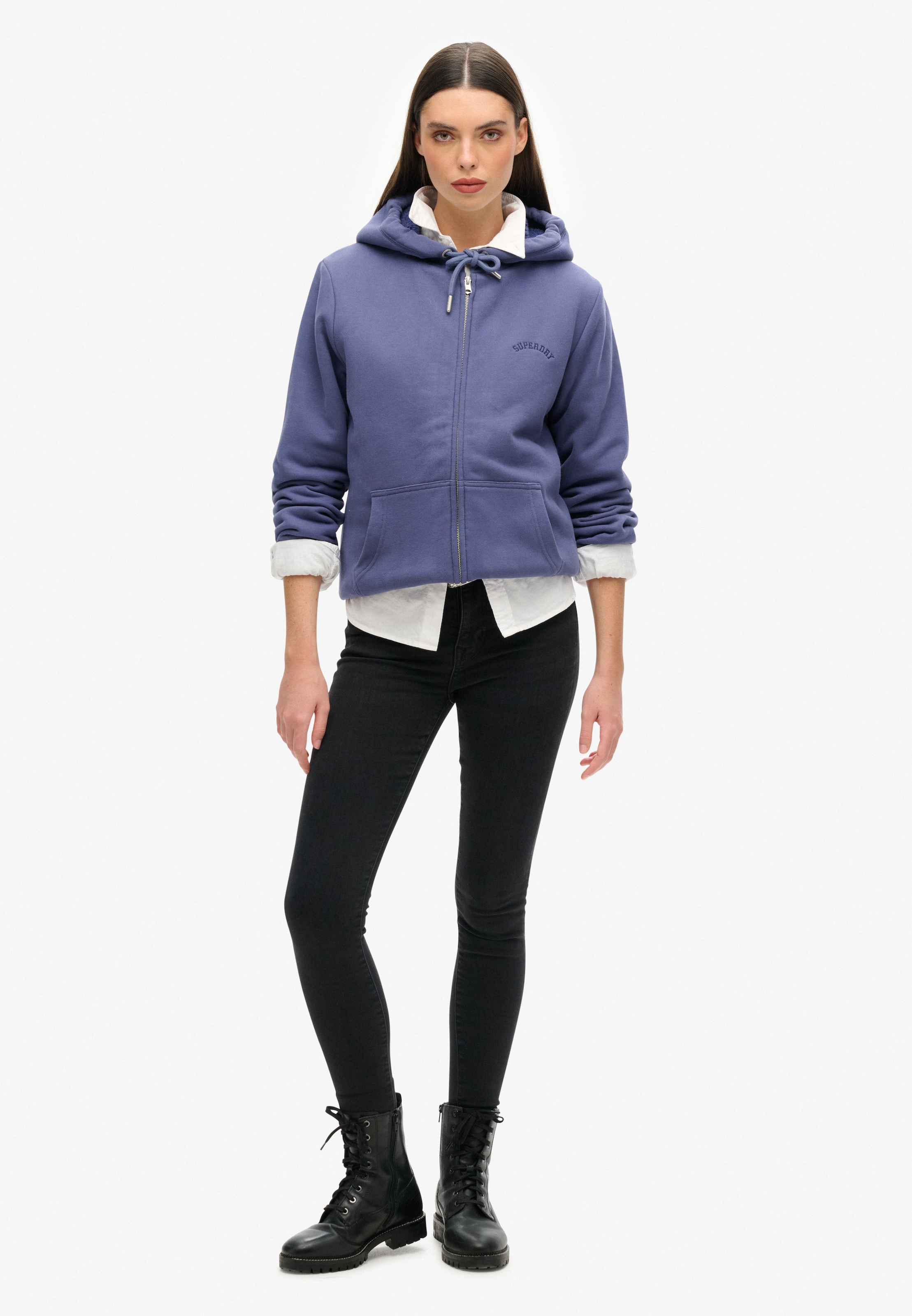 Superdry Kapuzensweatjacke »BORG LINED ZIPHOOD«