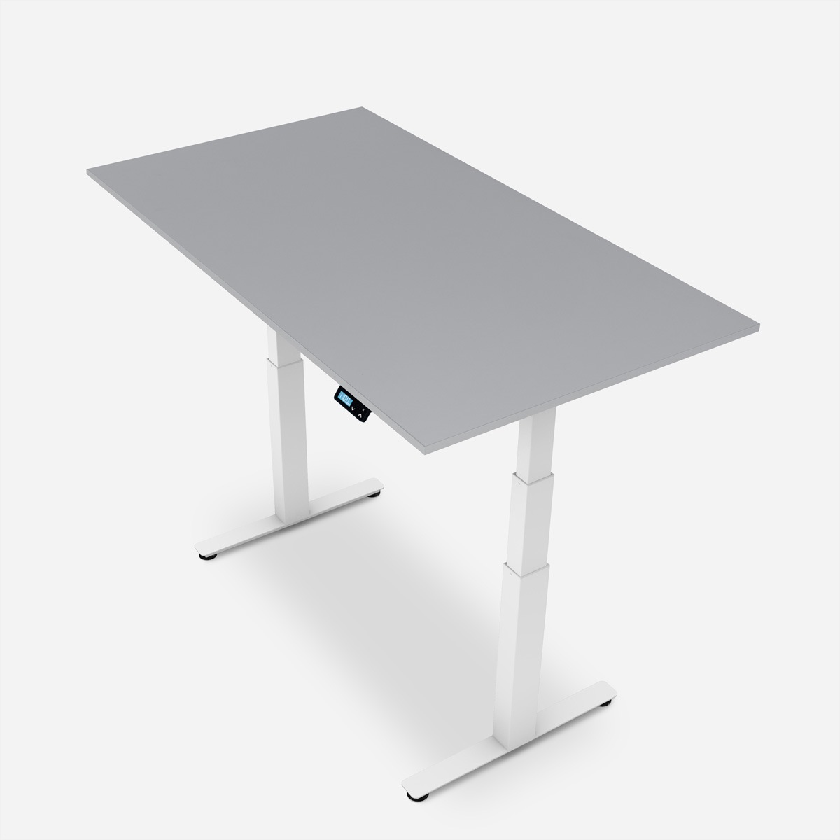   »WRK21 Schreibtisch Work 140 x 80 cm, Höhenverstellbar, Grau Uni / Weiss« ()