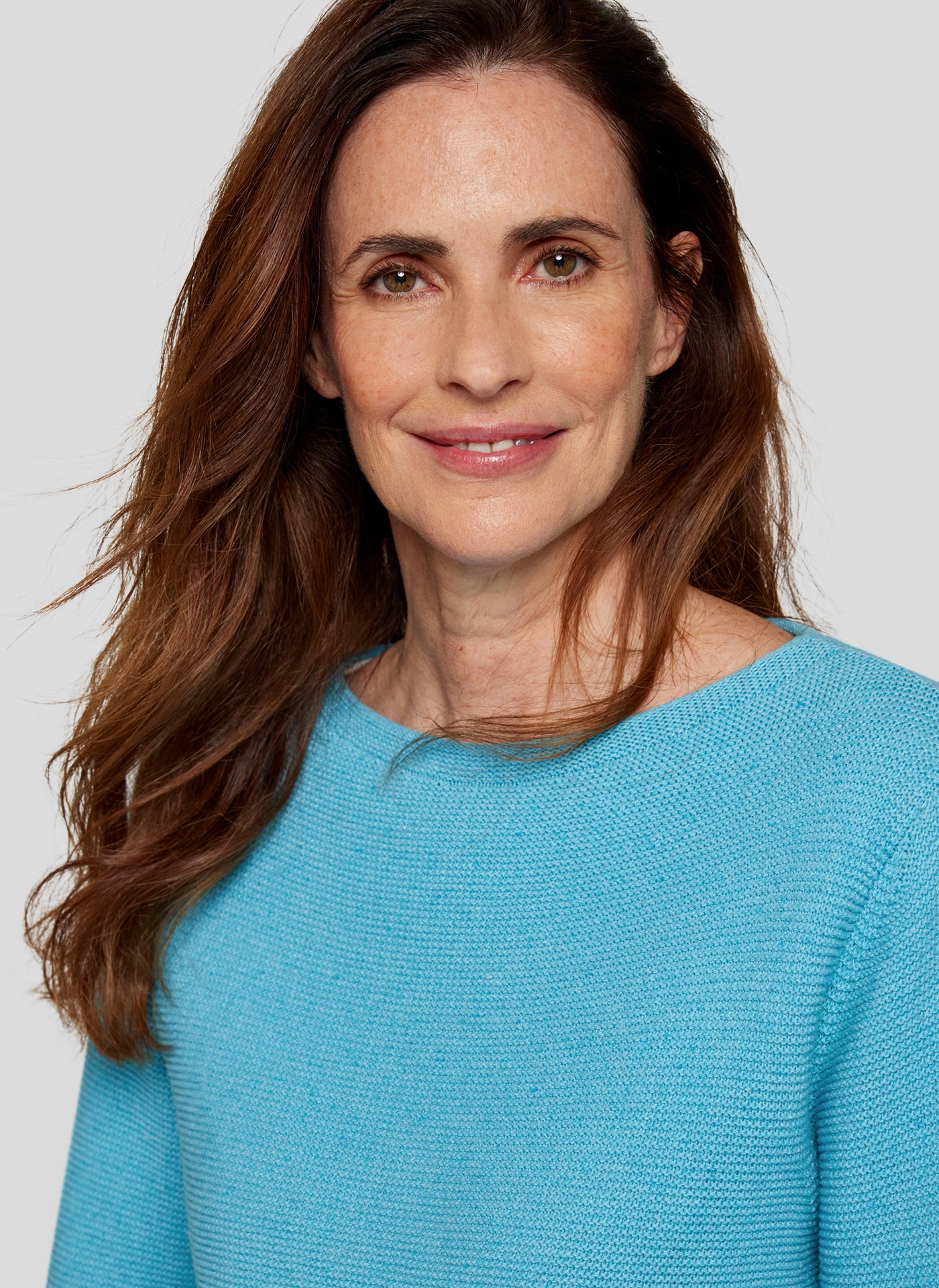 Rabe Pull à col rond in Struktur-Optik