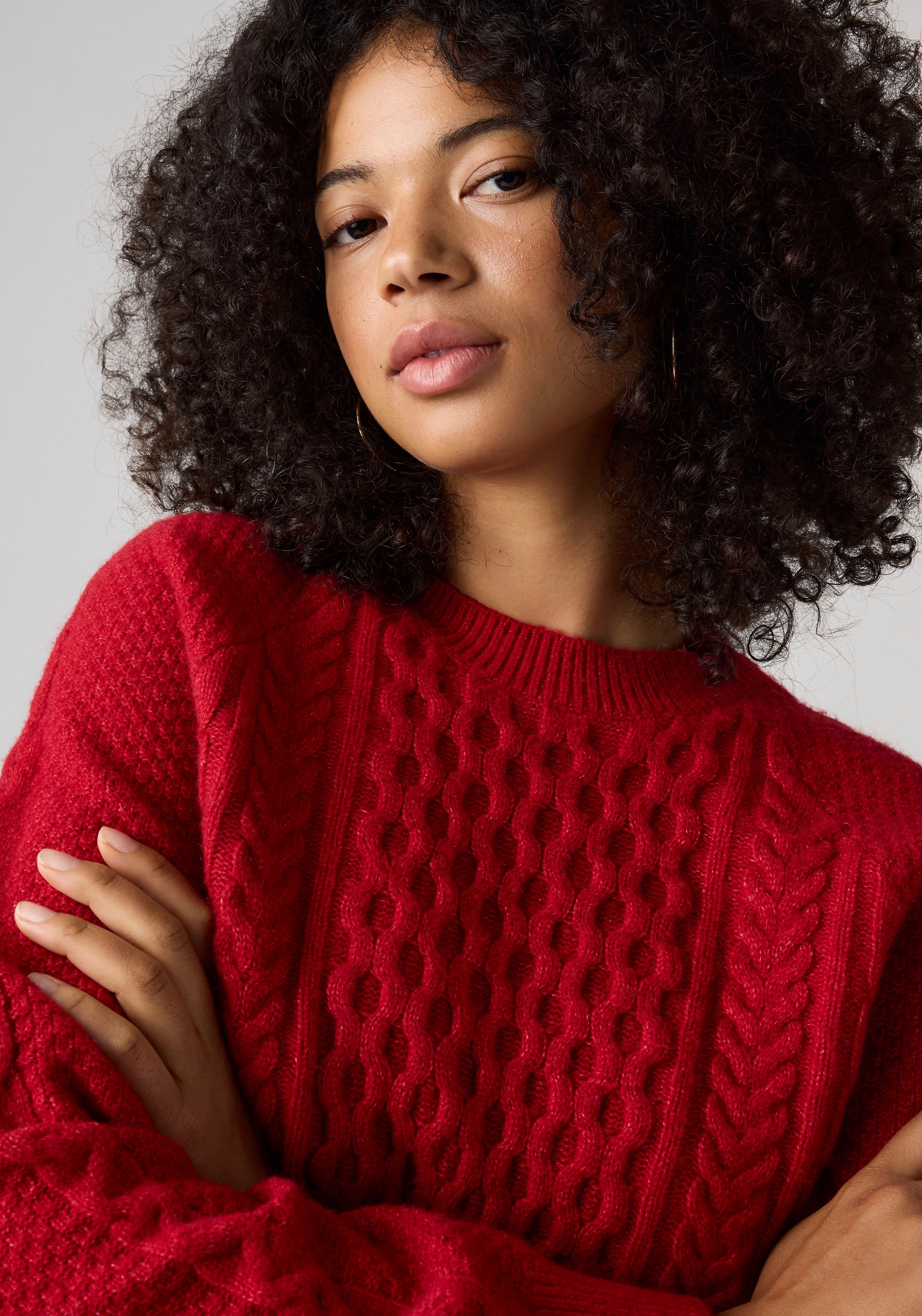 Levi's® Pull à col rond »JOLIE CABLE CREWNECK SWEATER« mit Zopfmuster, weicher Materialmix