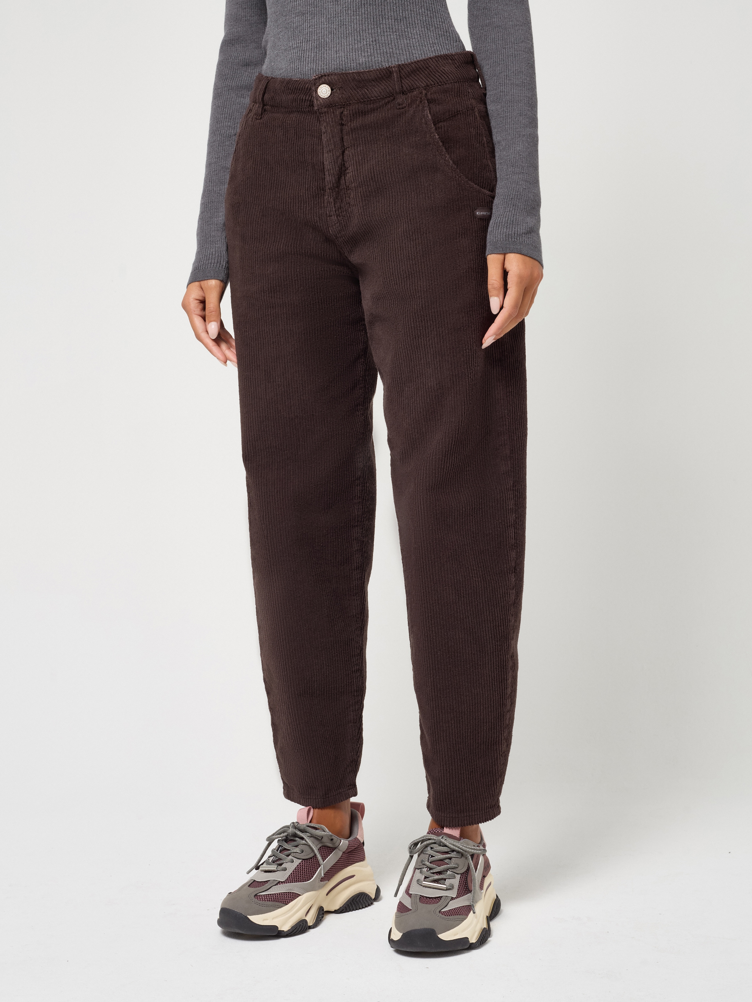 GANG Pantalon en velours côtelé »94VIA«  en coupe ballon, taille haute