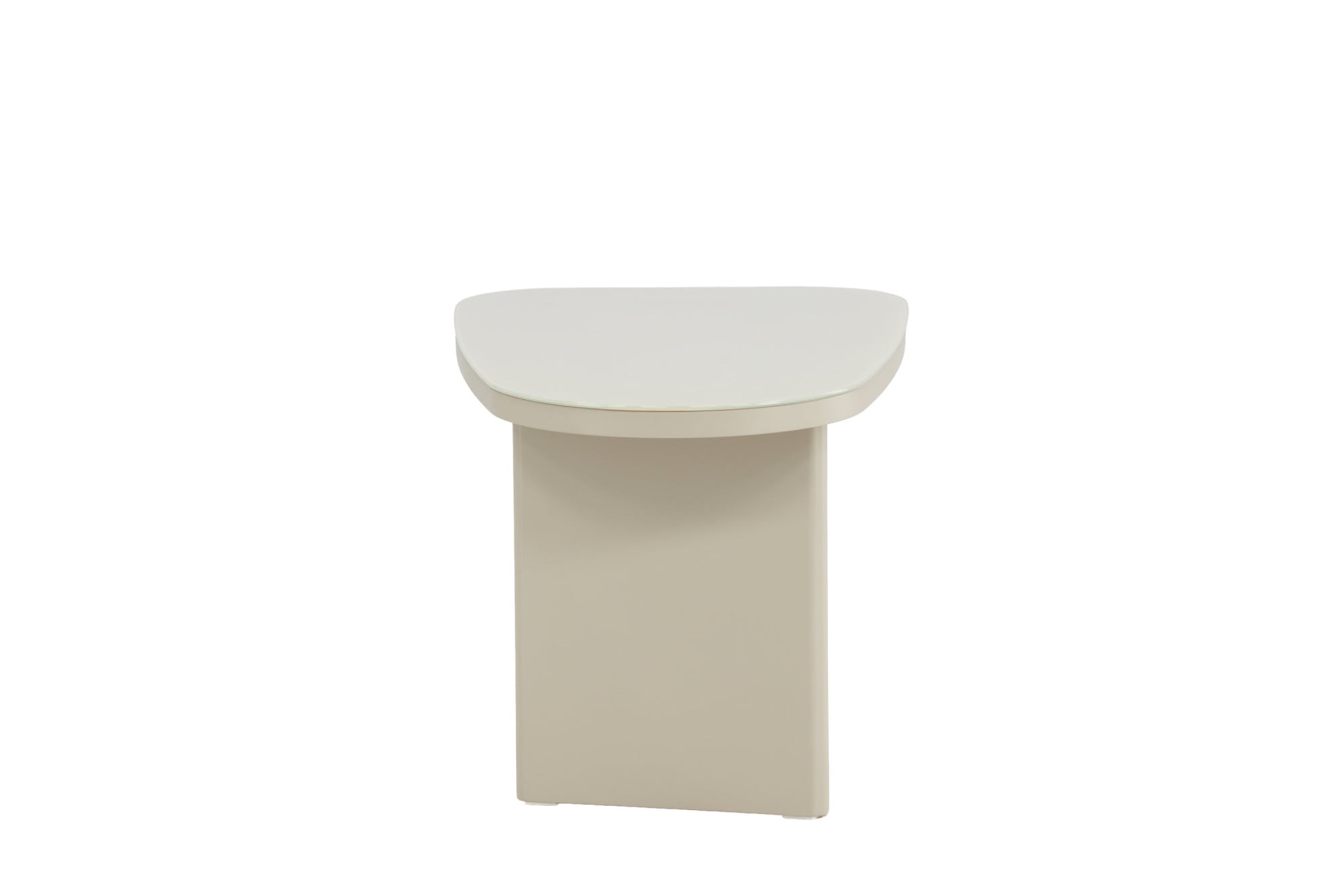 Venture Home Table d'appoint »Grönvik, ovaler Beistelltisch 70 × 45 cm mit Glasplatte in Beige« table d'appoint, verre transparent, cadre MDF beige, ovale, décorative