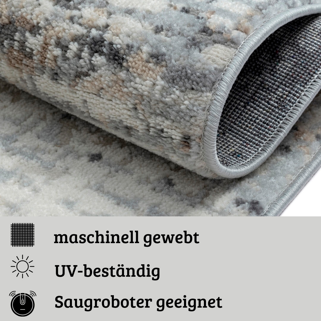 GOODproduct Teppich »Kaylan, LAGERRÄUMUNG!« rechteckig 8 mm Höhe Kurzflor, modernes Design, pflegeleicht, Wohnzimmer