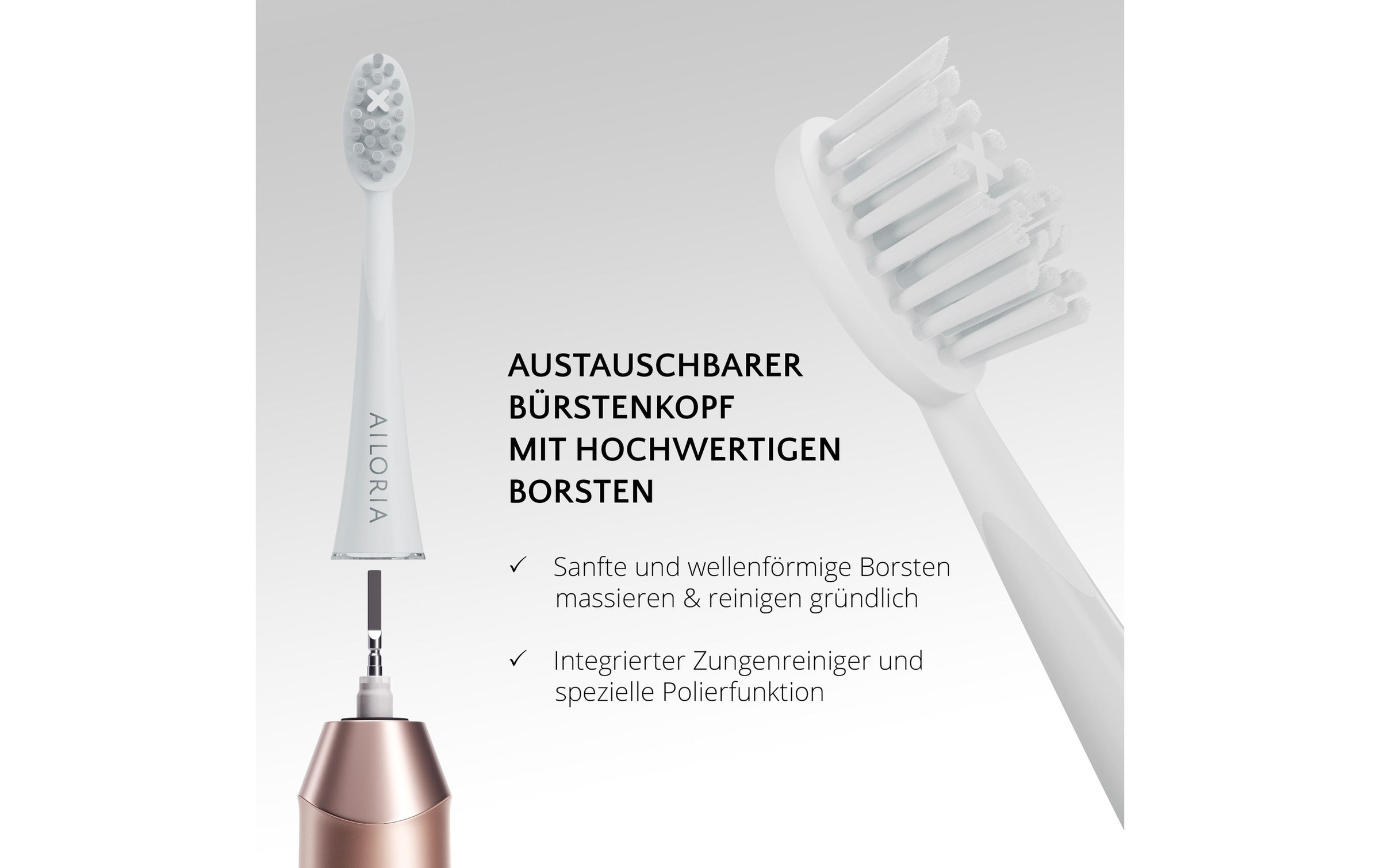 AILORIA Brosse à dents électrique »Schallzahnbürste Shine Bright Set« Brosse à dents sonique édition été avec étui