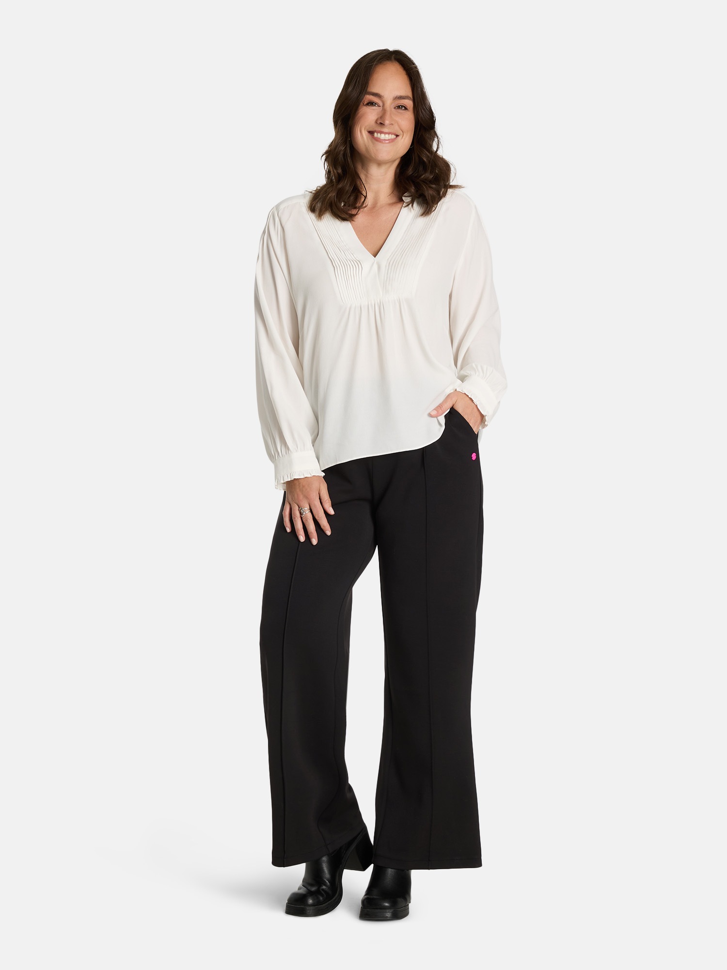 Lieblingsstück Stoffhose  mit weitem Bein