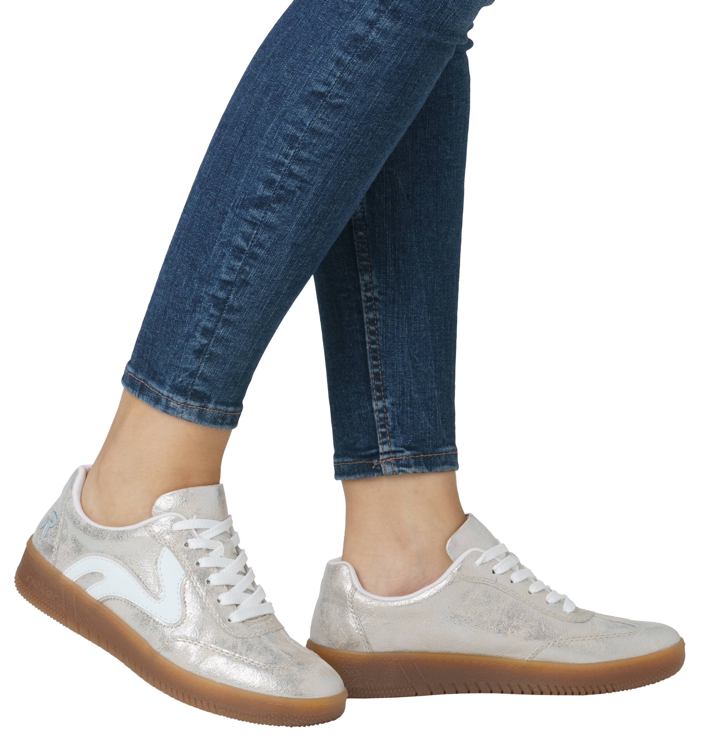 RIEKER Sport Plateausneaker  , Freizeitschuh, Halbschuh, Schnürschuh in veganer Verarbeitung
