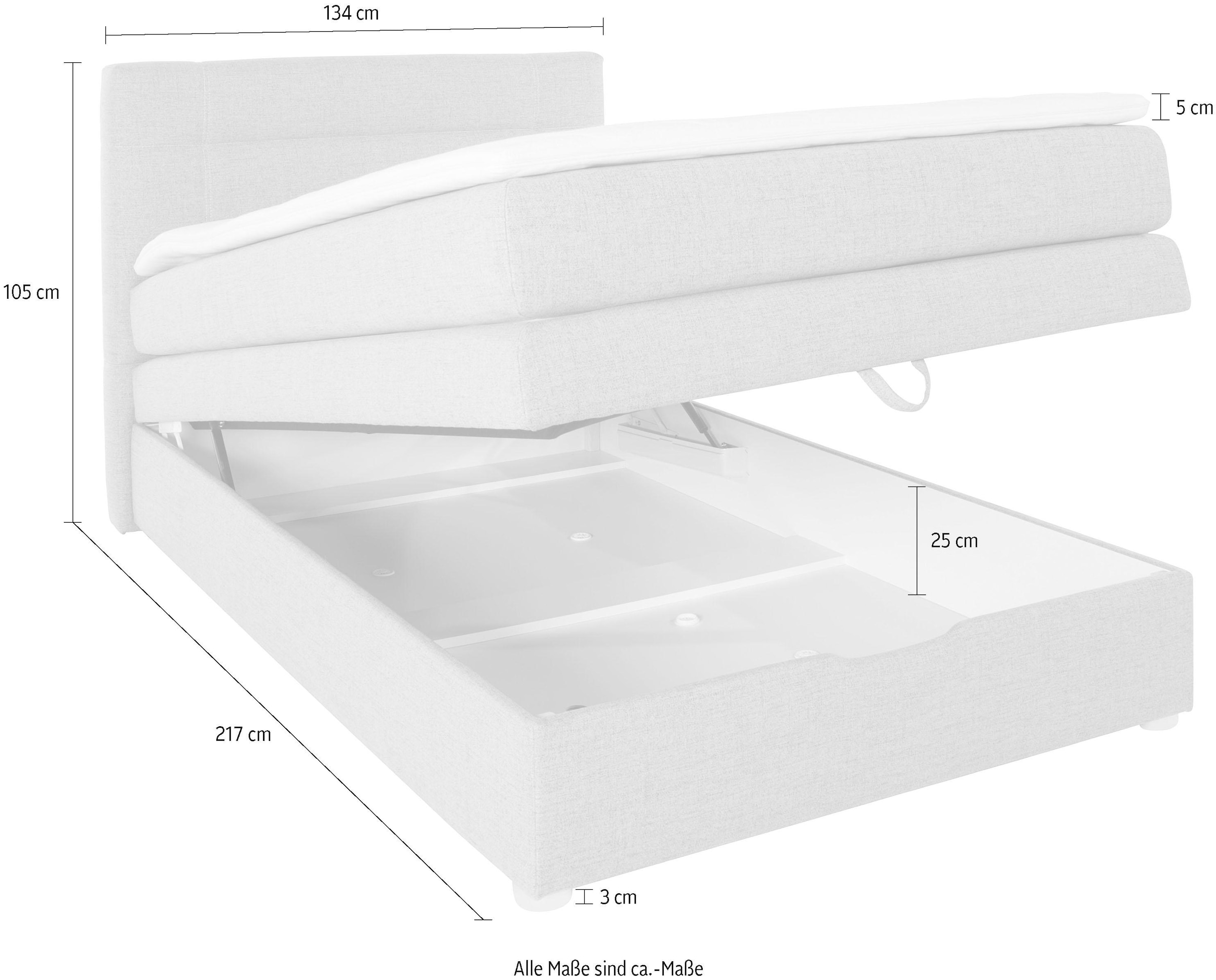 Jockenhöfer Gruppe Boxspringbett »Carmen« mit Bettkasten und Topper, erhältlich in  120 & 140cm Breite