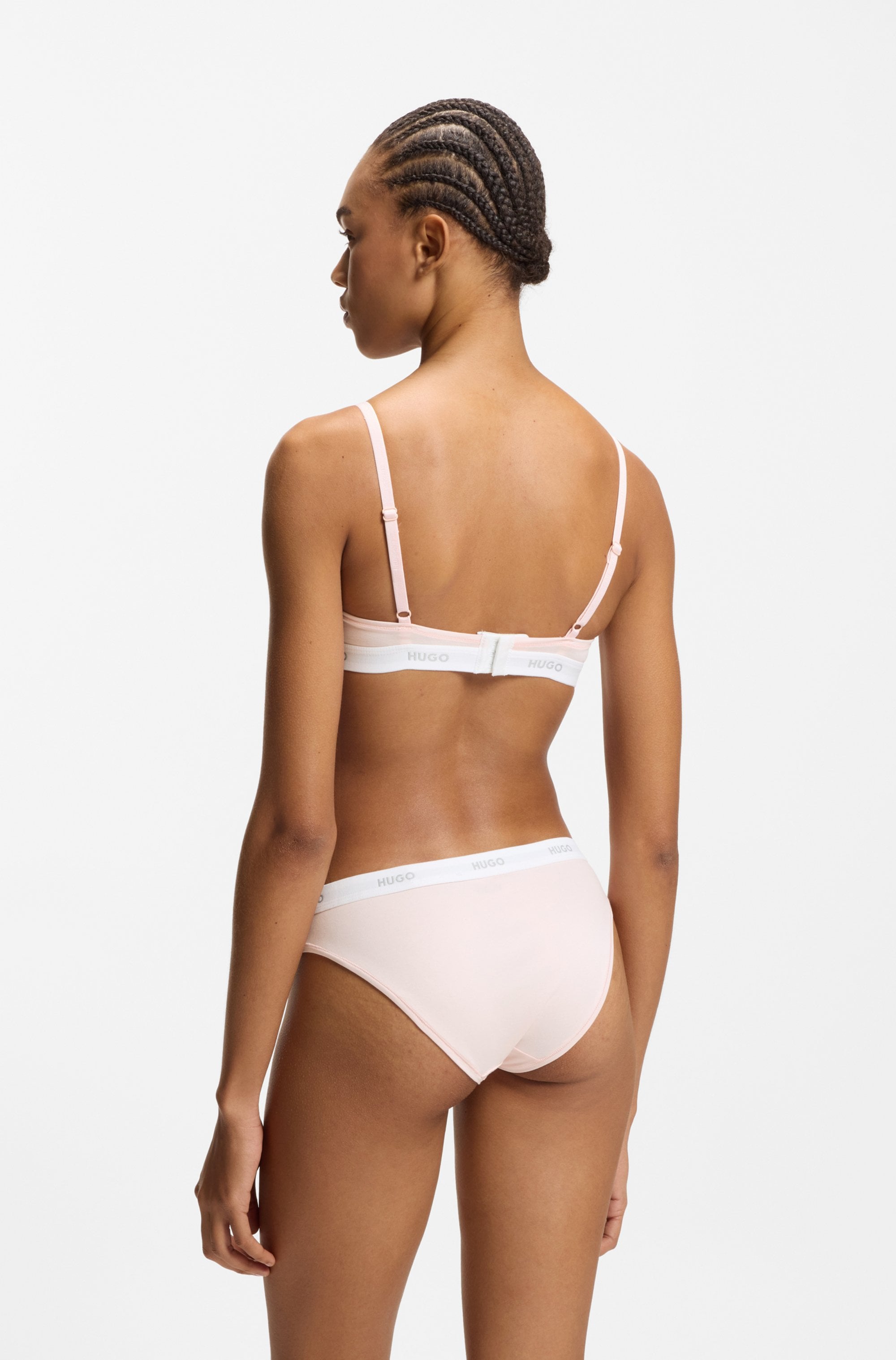 HUGO Underwear Soutien-gorge triangle »aus Stretch-Baumwolle mit Logo-Unterbrustband« mit herausnehmbaren Polstern, geformte Körbchen