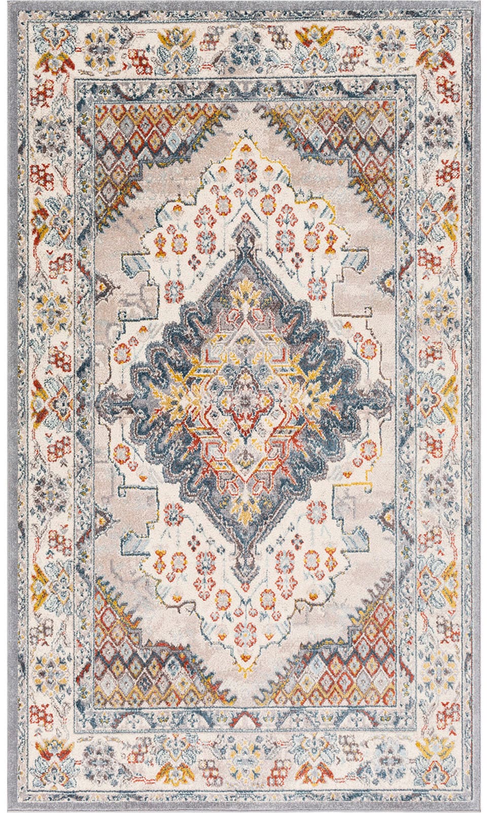 Livabliss Teppich »CASABLANCA« rechteckig 12 mm Höhe Vintage Orientteppich, Kurzflor Boho Wohnzimmerteppich, Läufer