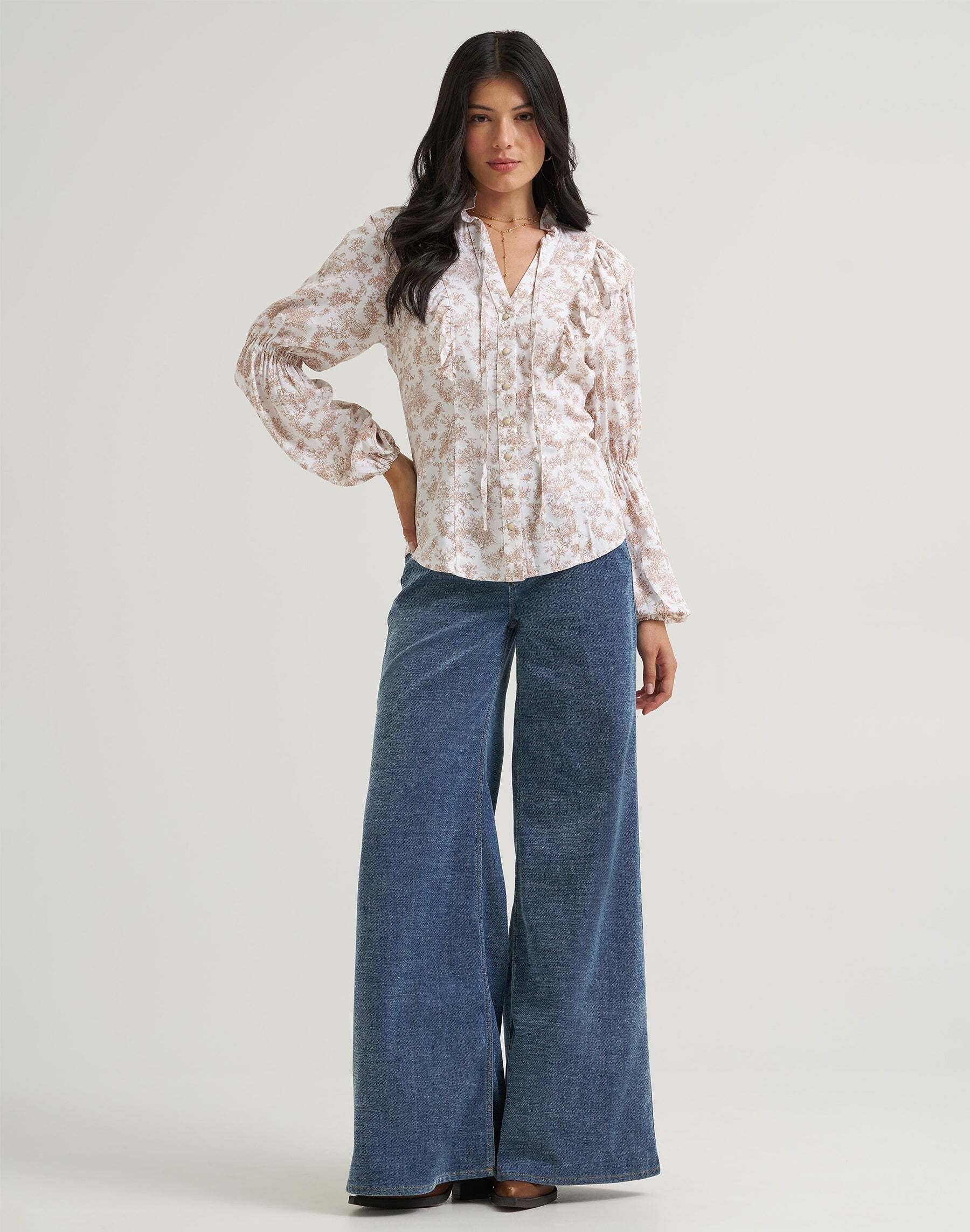 Wrangler Blouse à manches longues »WRANGLER Langarmbluse Lainey«