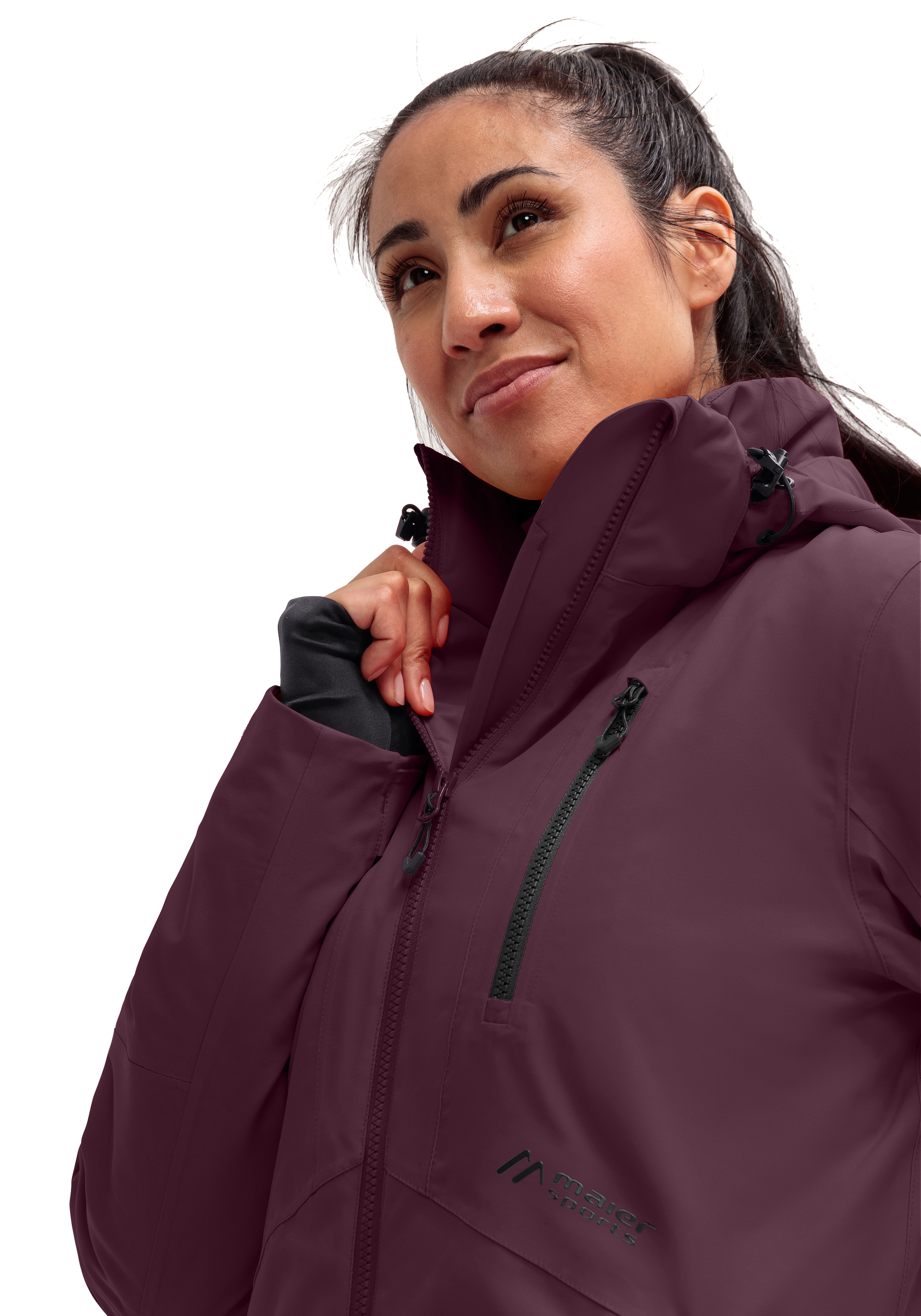 Maier Sports Skijacke »Straja« Damen Winterjacke, wind/wasserdicht, 3 RV-Taschen und Kapuze