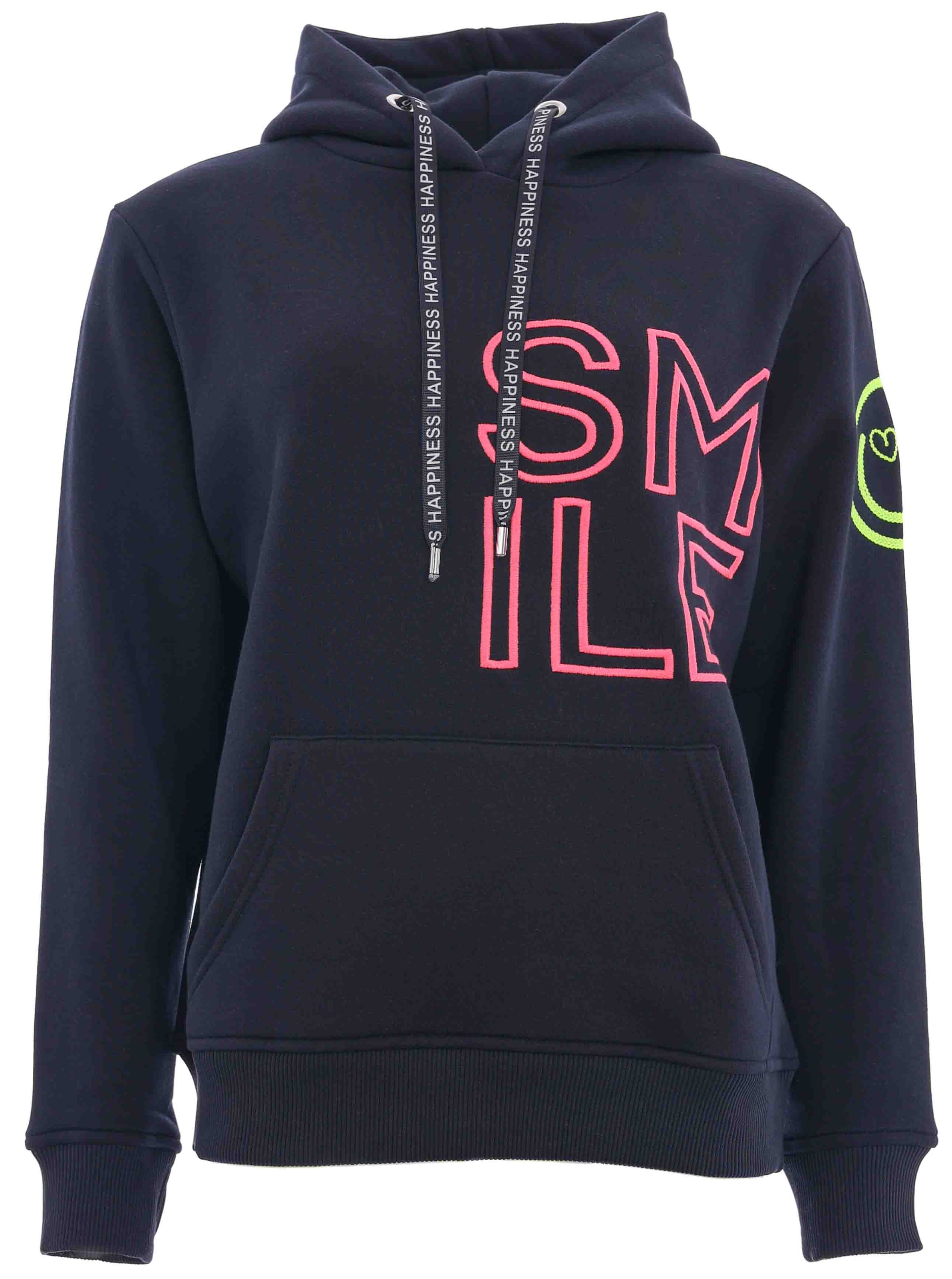 Zwillingsherz Hoodie »"Alissa 2.0"«, mit SMILE Stickerei vorne und hinten
