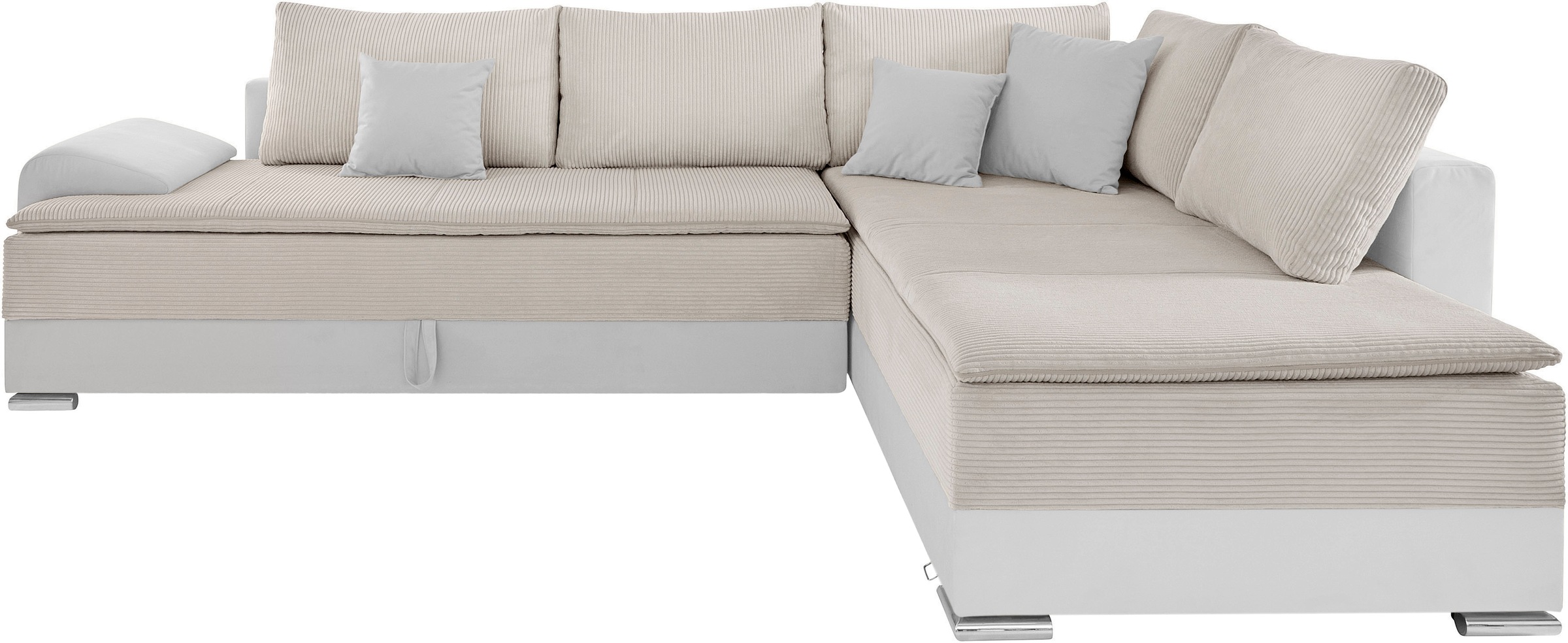 Home affaire Canapé d'angle »Night & Day L-Form, B: 324 cm, Dauer-Schlaffunktion und Armlehne« Bettfunktion & Bettkasten, Boxspringbett 180x200 cm