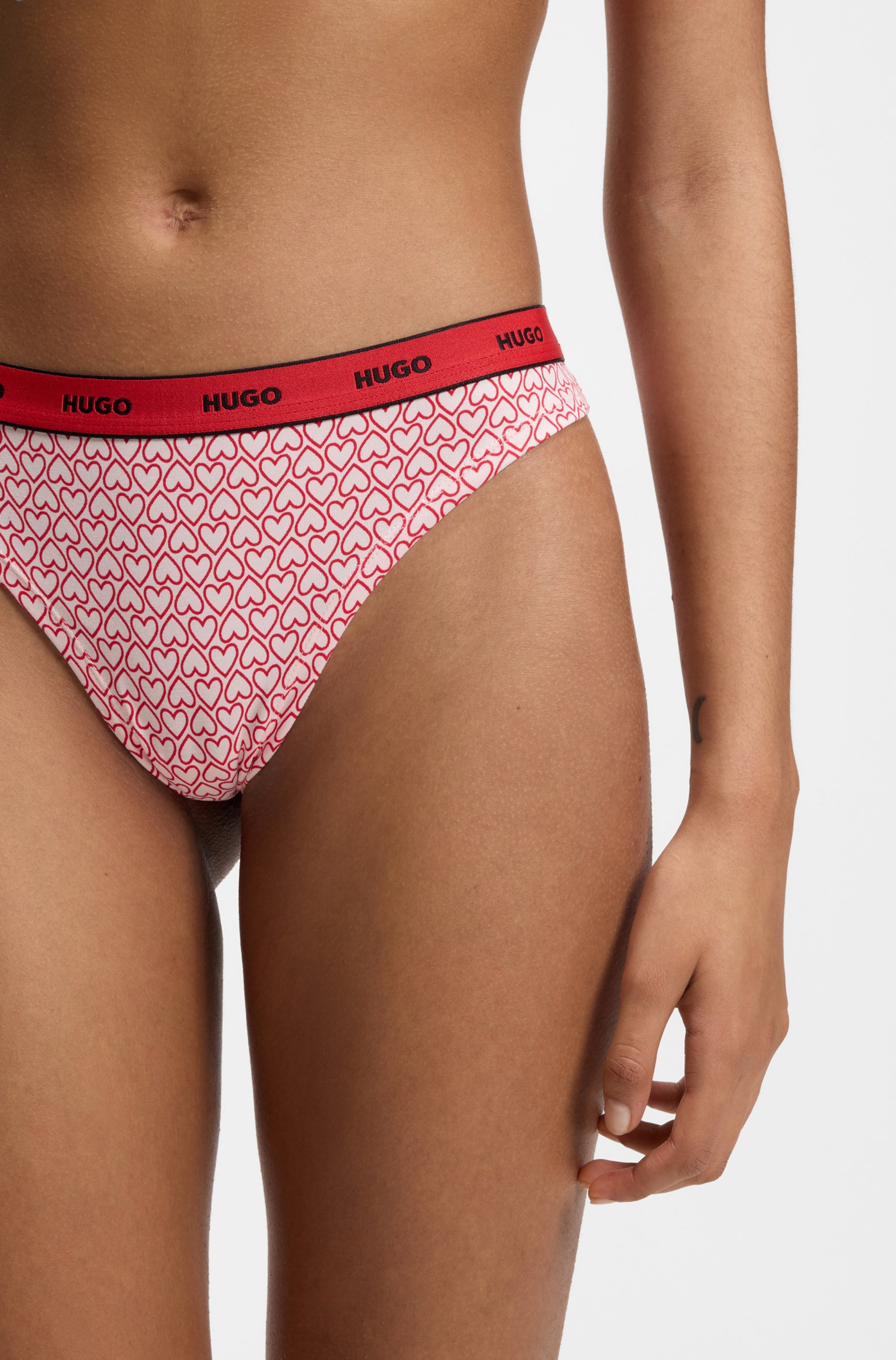 HUGO Underwear String »TRIPLET THONG DESIGN« 3 Stk. wiederholendes Logo am Bund