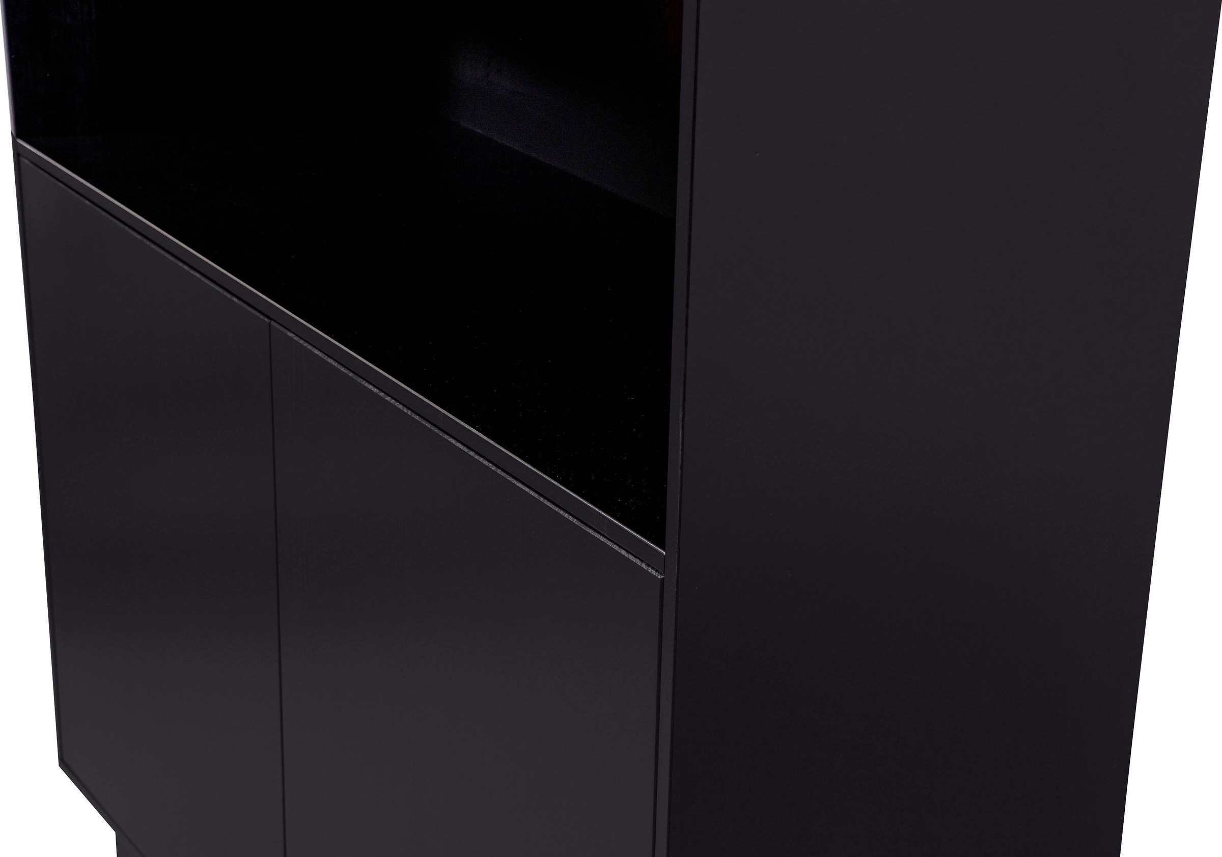 WOOOD Buffet »Finca FSC®-Kiefernholz mit Druckmechanismus, H 170 x B 110 x T 40 cm« Tragkraft 10 kg pro Boden, offenes Mittelfach, sichtbare maserung