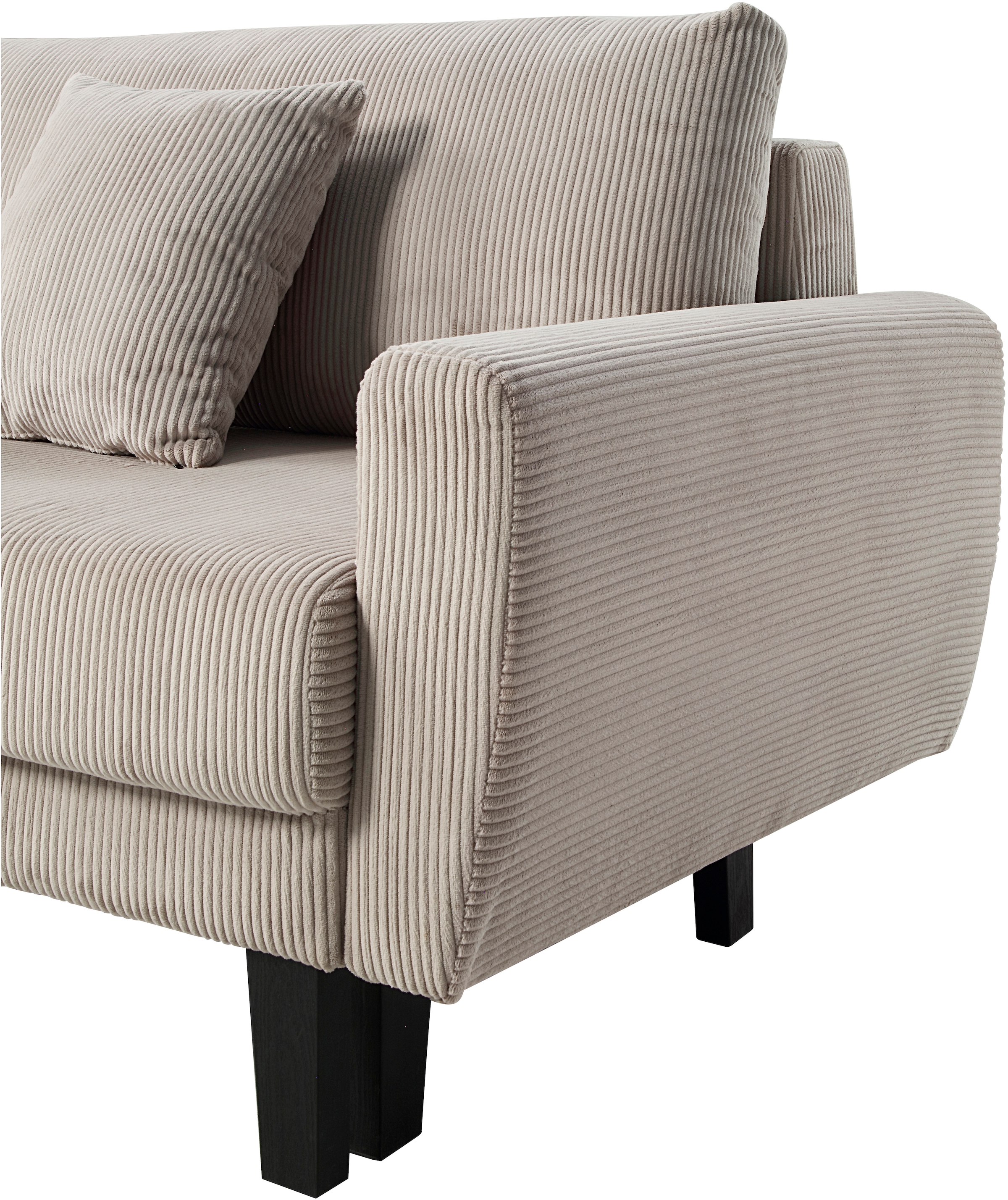 ATLANTIC home collection Ecksofa »Leonid L-Form« mit Schlaffunktion und Bettkasten