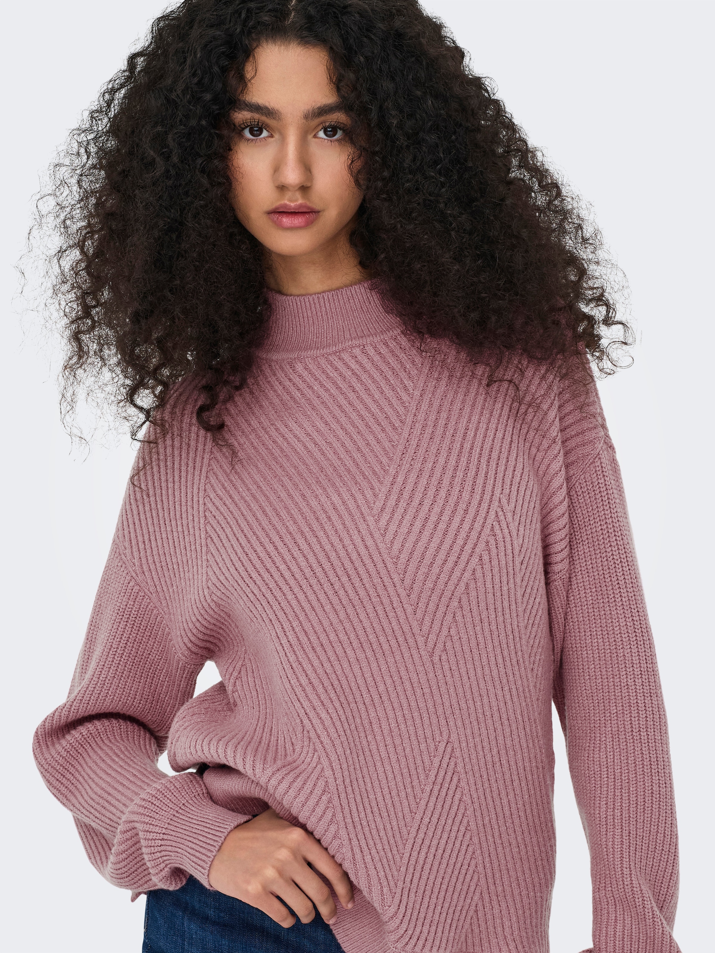 ONLY Pull en tricot »ONLNELI LS HIGHNECK RIB PULLOVER EX KNT«