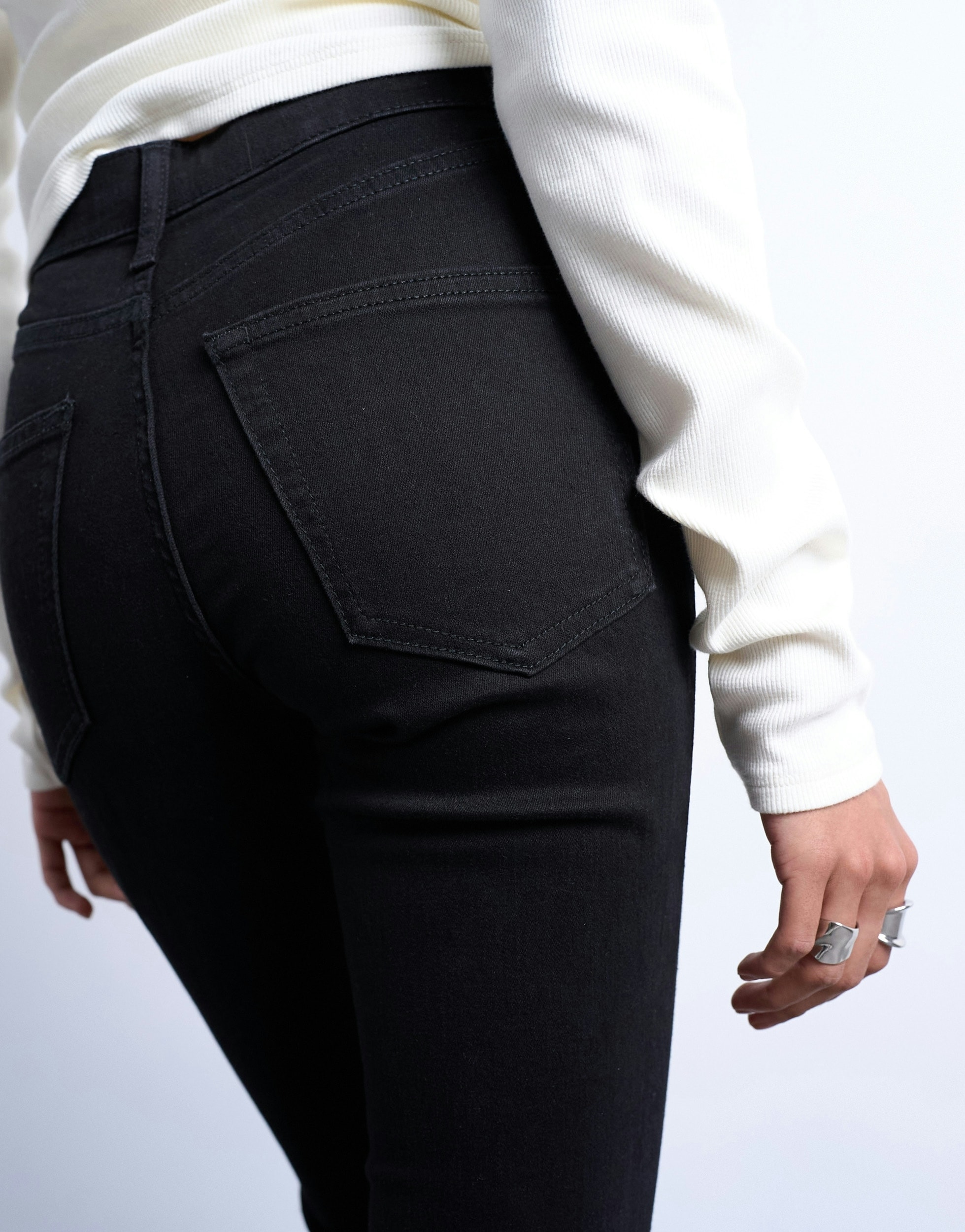 TOPSHOP Bootcut-Jeans »TSJAMIE HR FLARE DNM JEANS BL NOOS« Baumwollmischung, bootcut fit, high waist