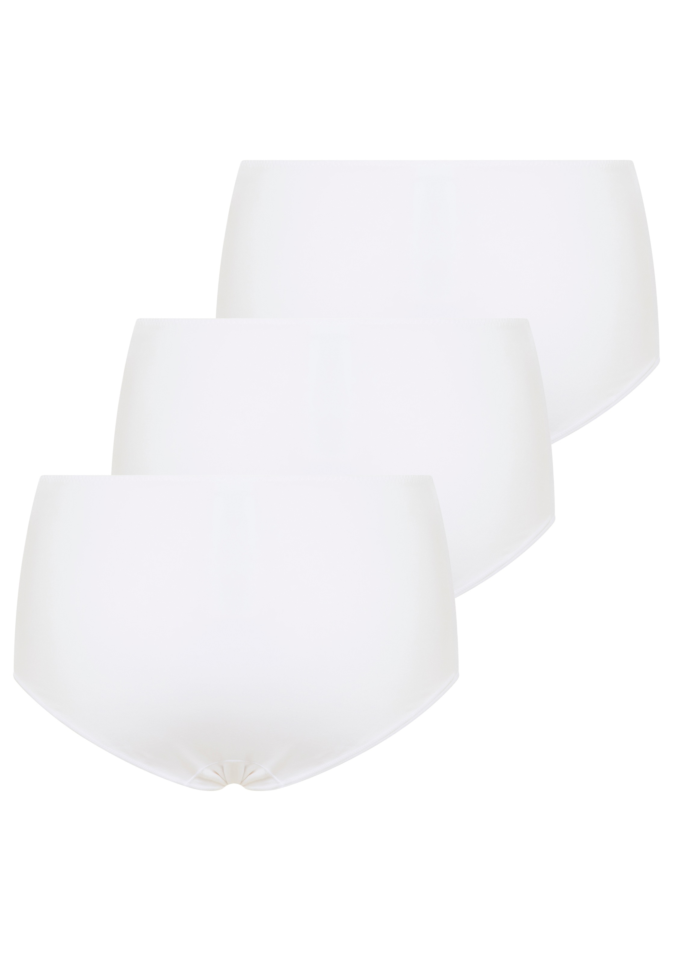 YSABEL MORA Maxislip »BASIC COLLECTION COTTON WITH LACE« 3er Pack,  mit romantischem Touch durch Spitzen-Applikationen