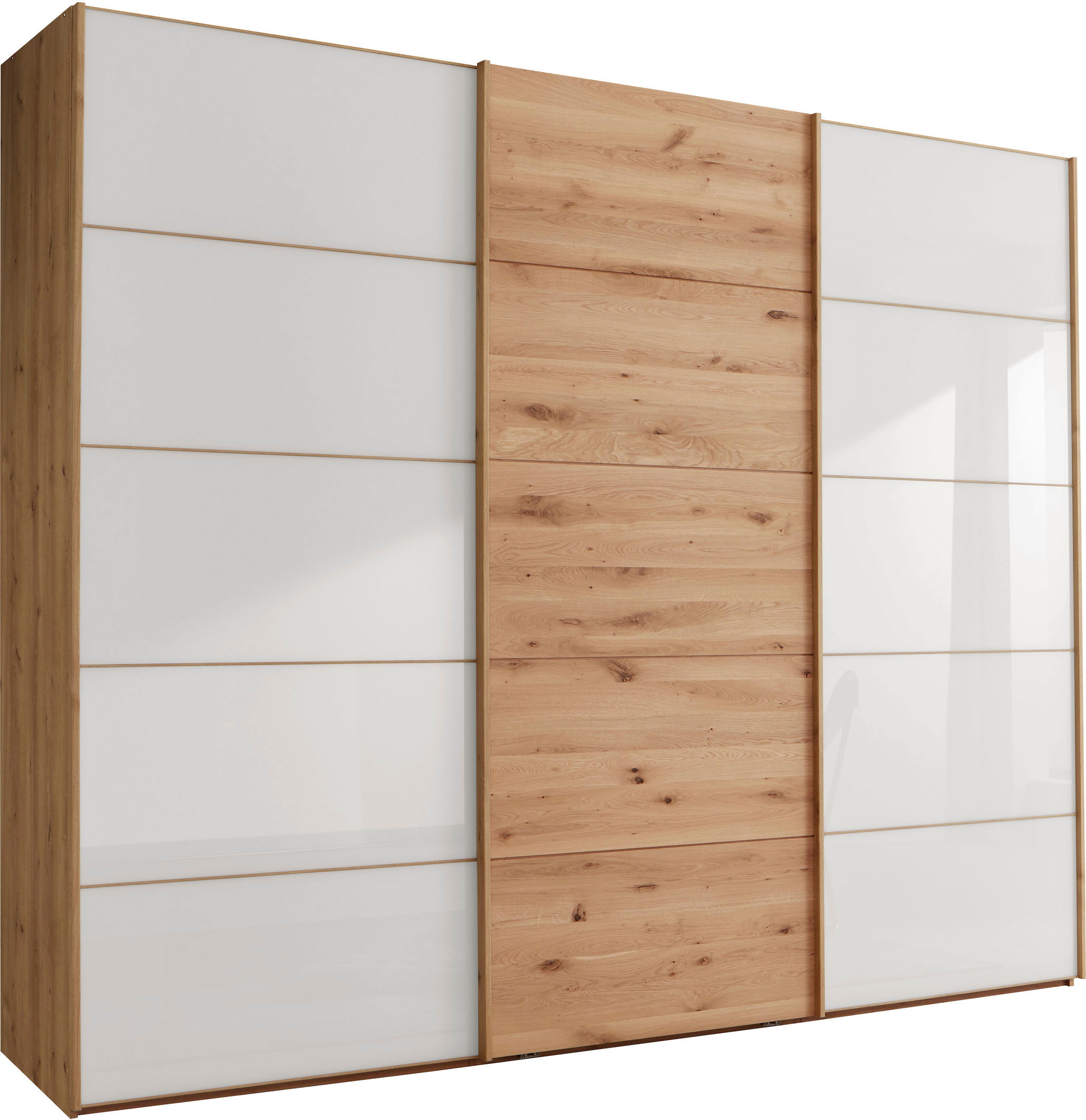 WIEMANN Armoire à portes coulissantes »Cardiff« mit massiven Holztüren und Spiegel