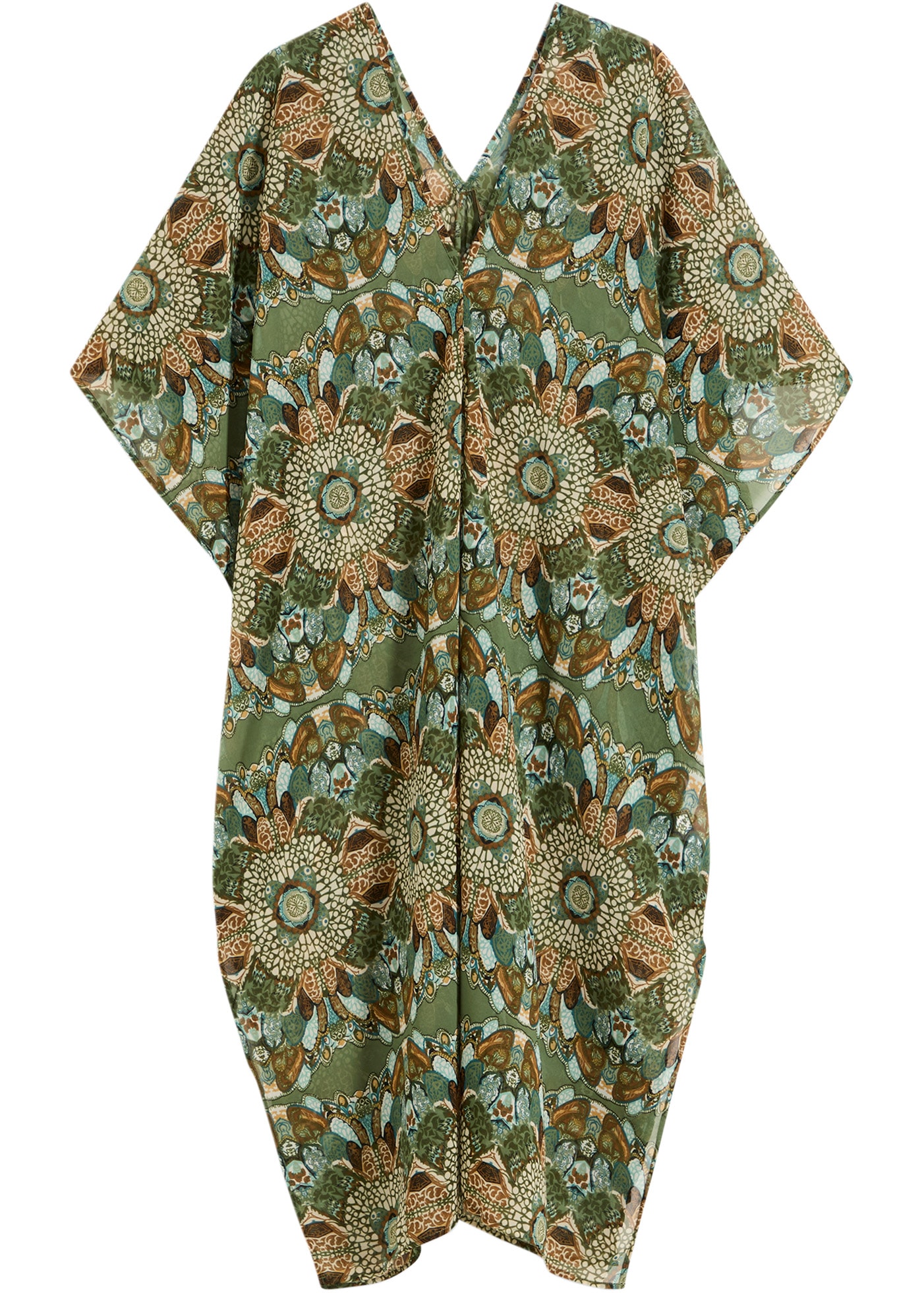 bonprix Robe tunique für Frühjahr und Sommer, Strandkleid, aus Polyester, lang