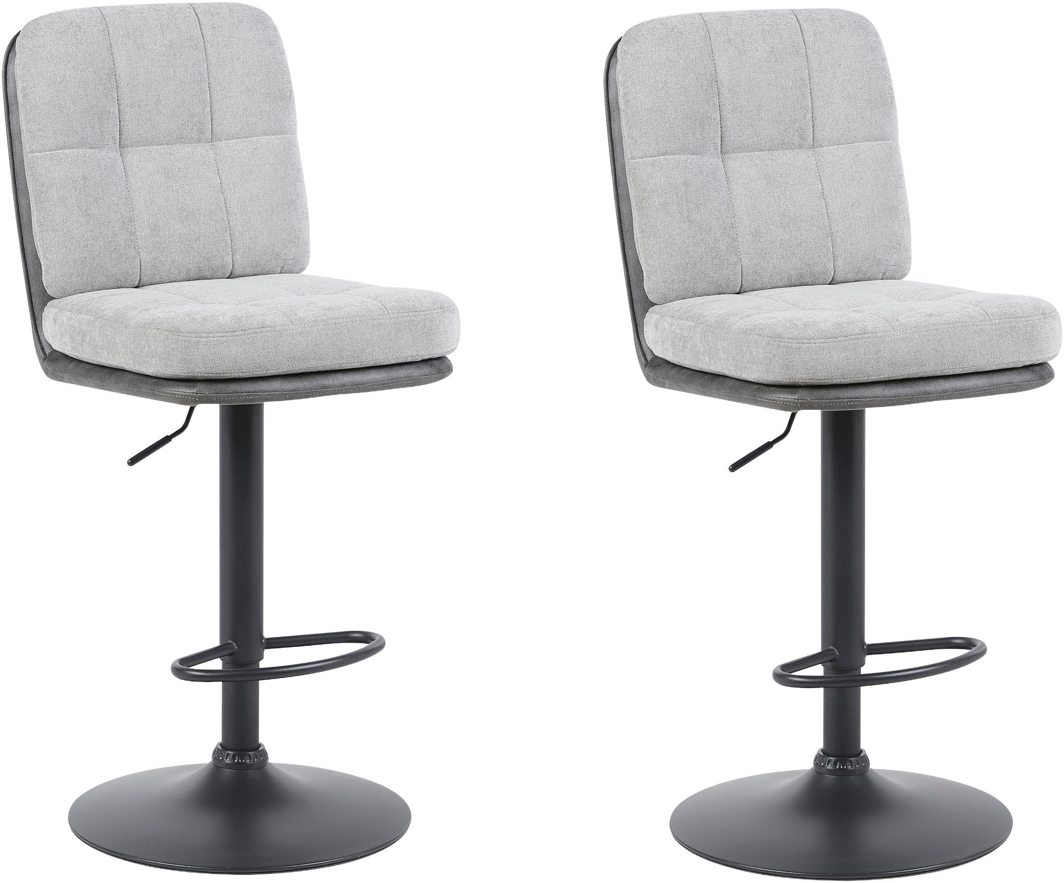 HELA Tabouret de bar »VILA« Ensemble, 2 cuis tlg. 360° drehbar, höhenverstellbar, Materialkombi