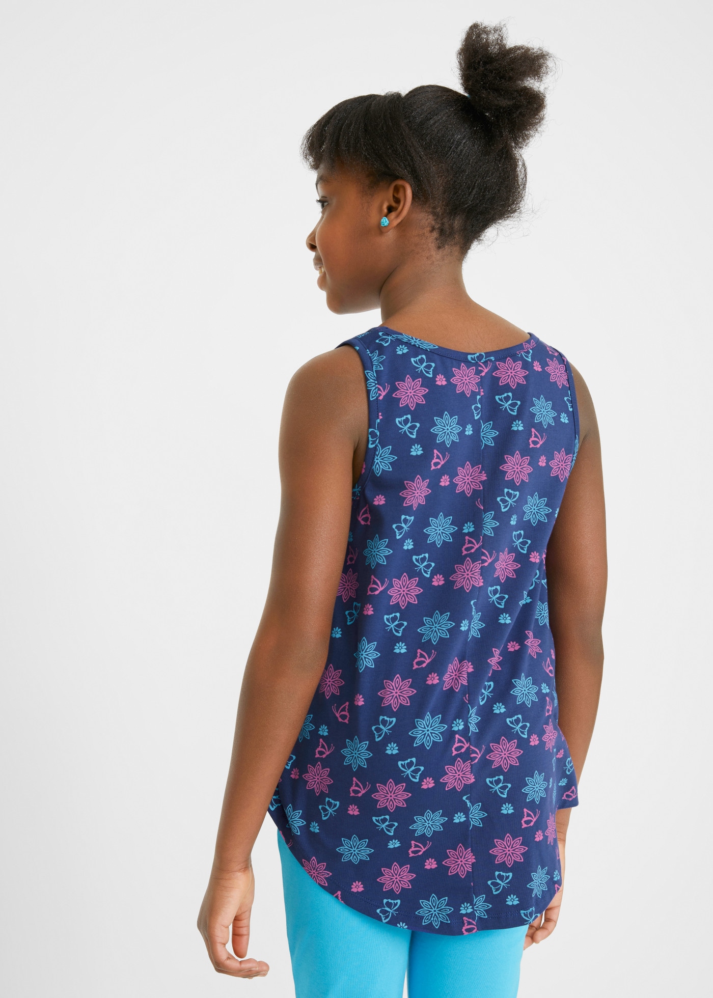 bonprix Haut de chemise Paquet, lot de 2,  design sans manches, coupe ample, mélange coton-élasthanne