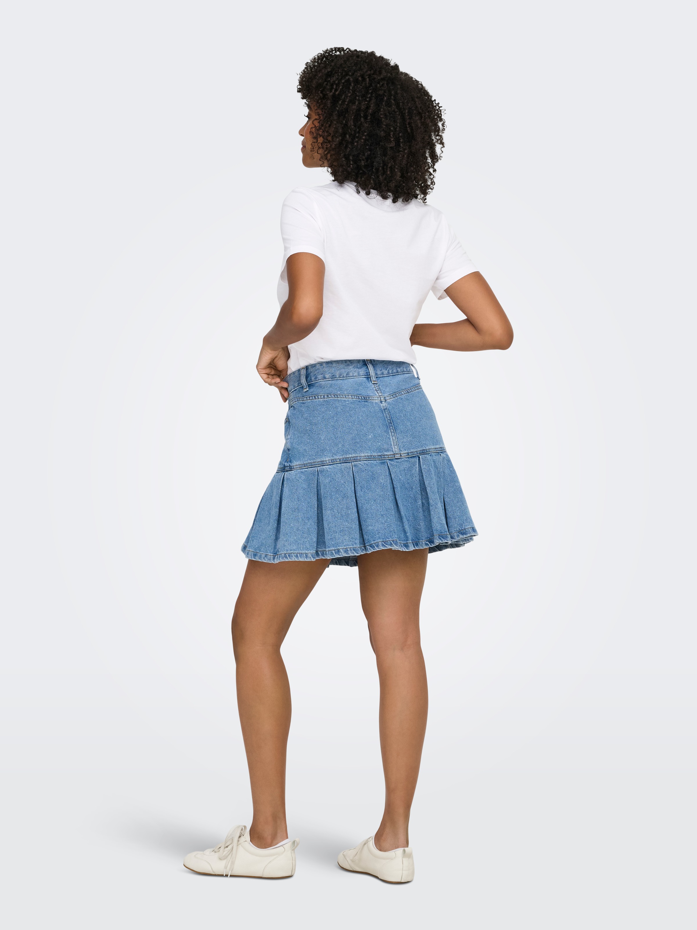 ONLY Jeansrock »ONLEMERSON REG PLEATED DNM SKIRT TAI« Baumwolle, Regular Waist