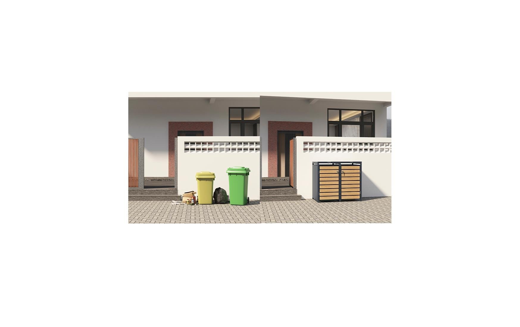   Mülltonnenbox »Contini 2-Türig Anthrazit«