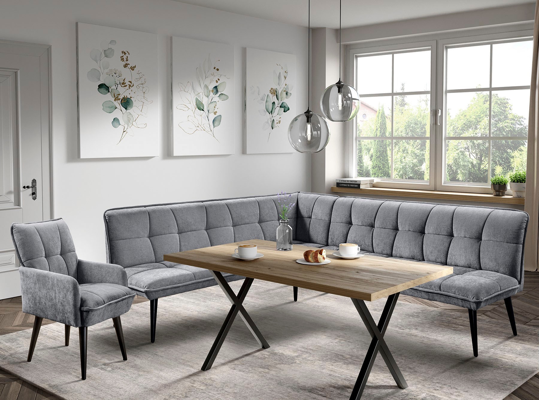 exxpo - sofa fashion Essbank »Mocca Essbank, Sitzbank« hoher Sitzkomfort, bequem und elegant, hochwertige Detailverarbeitung