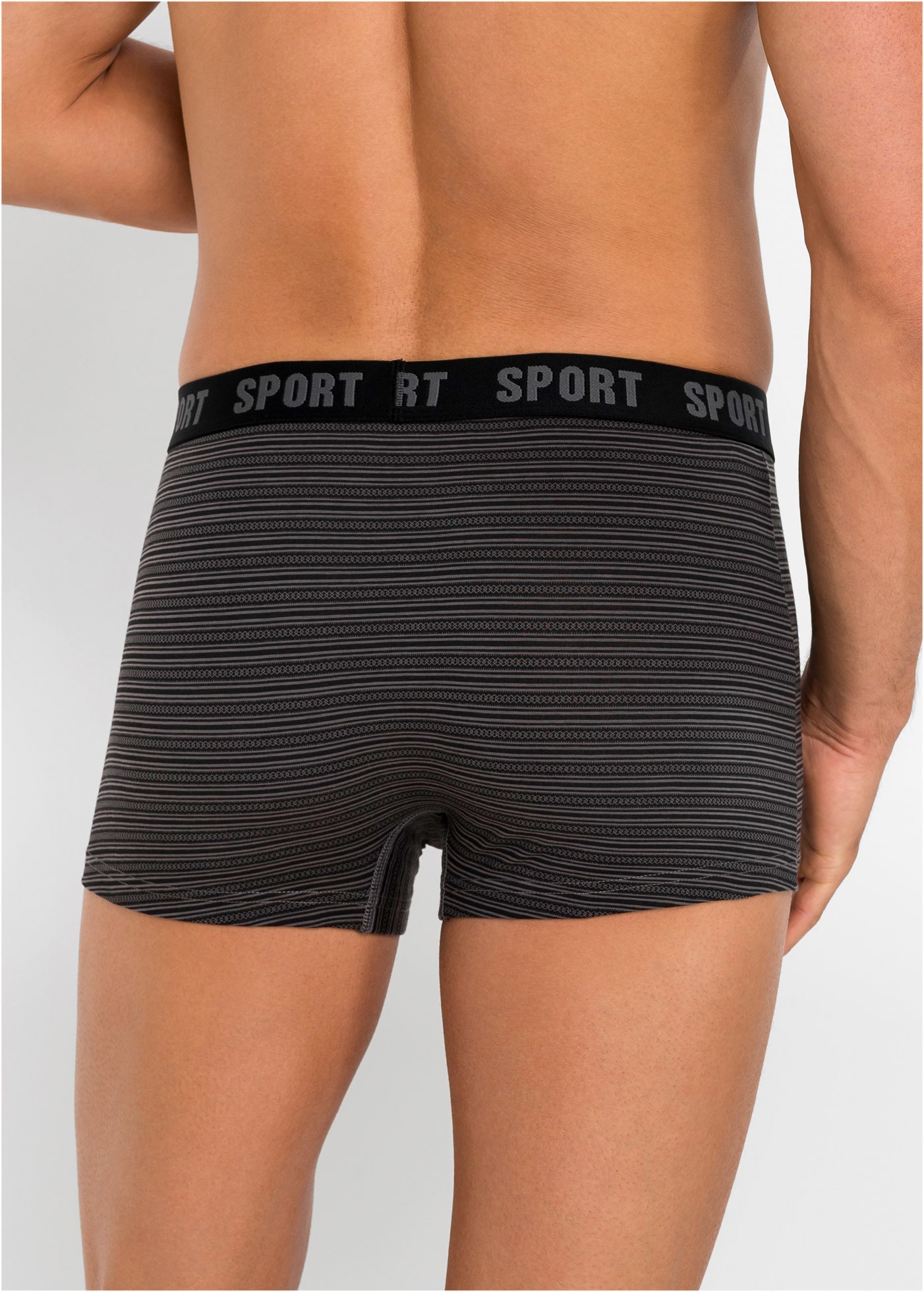 bonprix Boxer Paquet, 3 cuis coupe ajustée, taille élastique, en jersey de coton