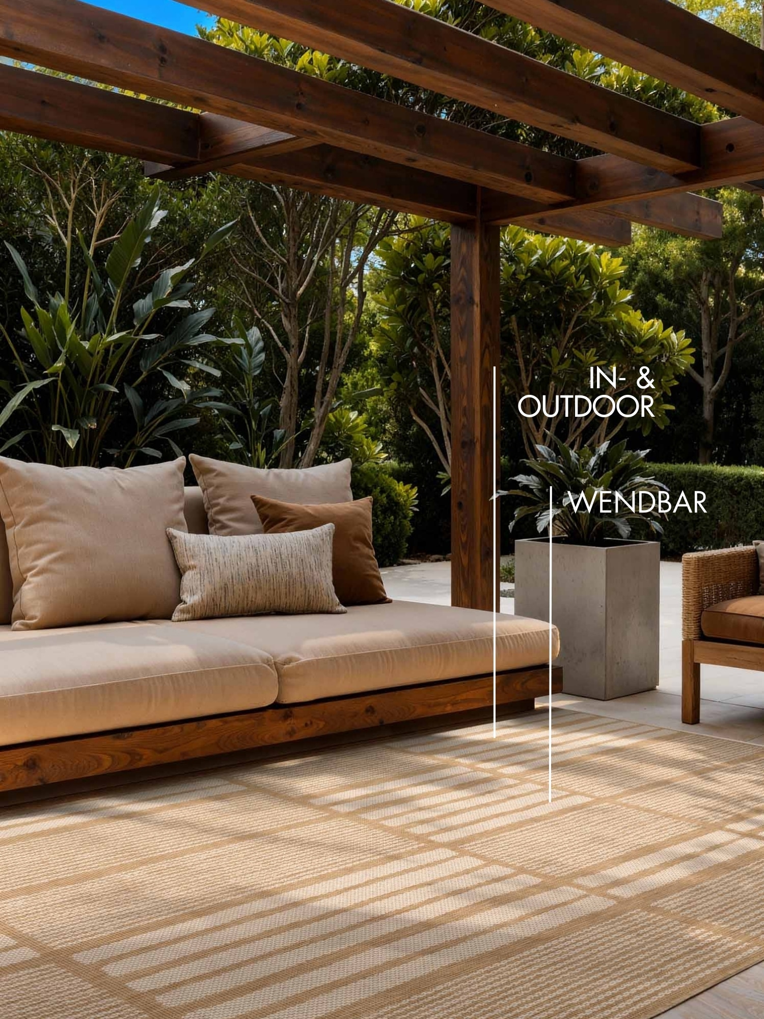 Ted Baker Teppich »Allington« rechteckig 8 mm Höhe Designteppich, Wetterfest, Pflegeleicht, Modern, Wohnzimmer, Terrasse