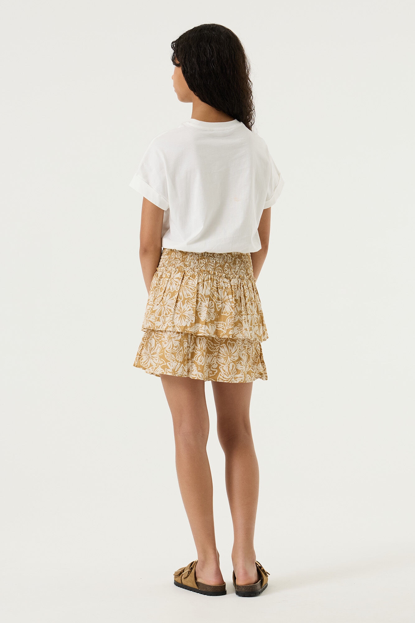 Garcia Shirt à col rond court, avec grand imprimé frontal, for Girls