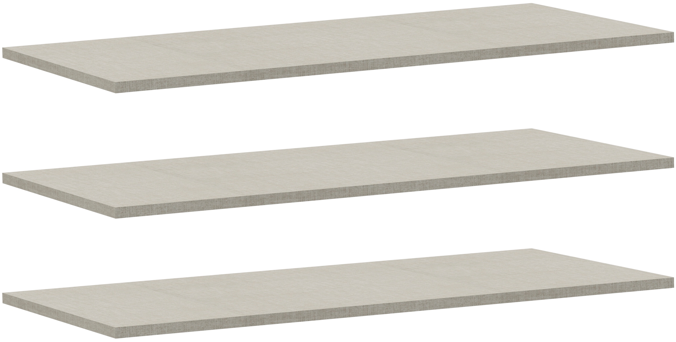 FORTE Tablette de rangement 3 cuis tlg. lot de 3, commande optionnelle