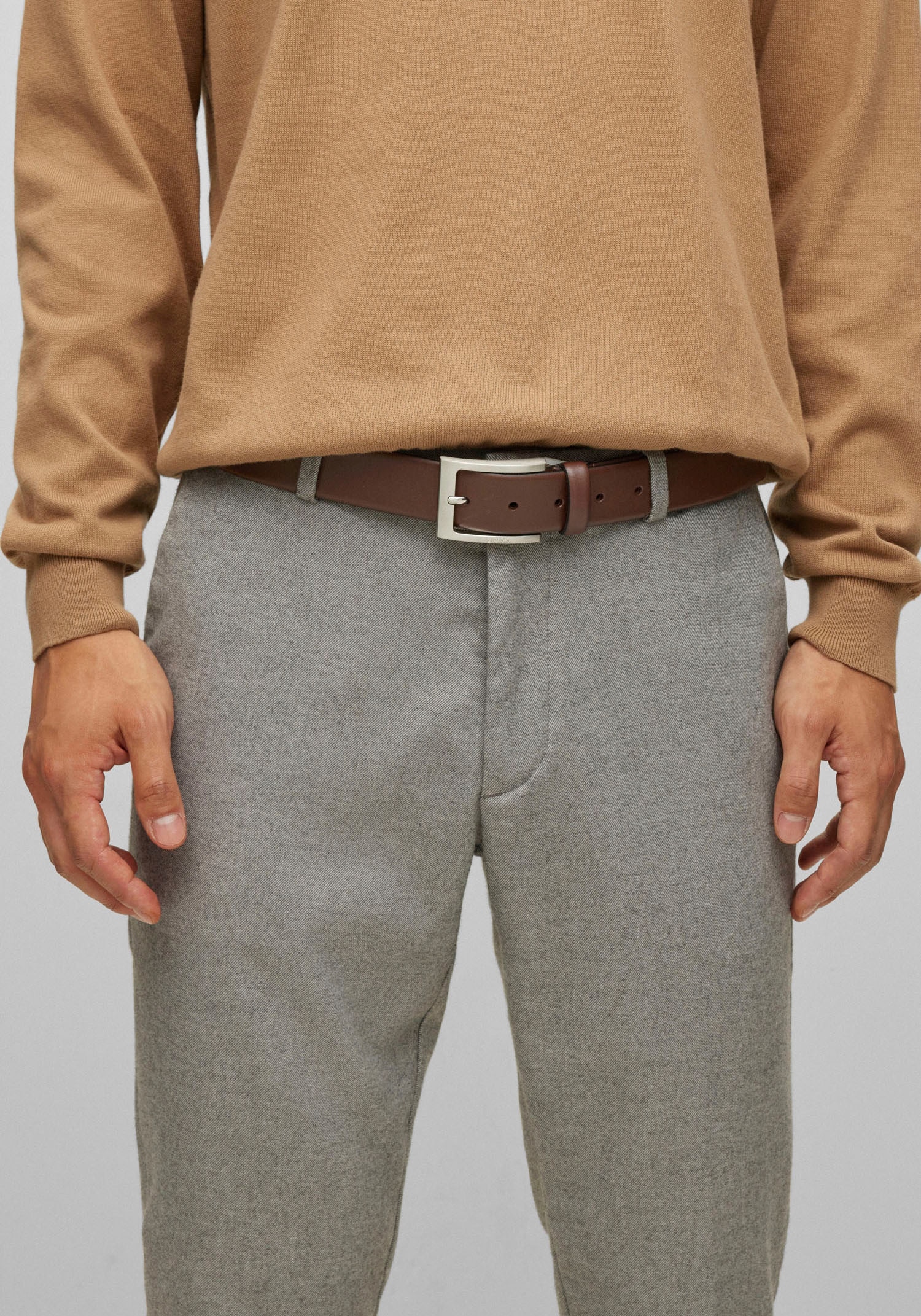 BOSS Ceinture en cuir aus Nappaleder mit BOSS Logo-Dornschliesse