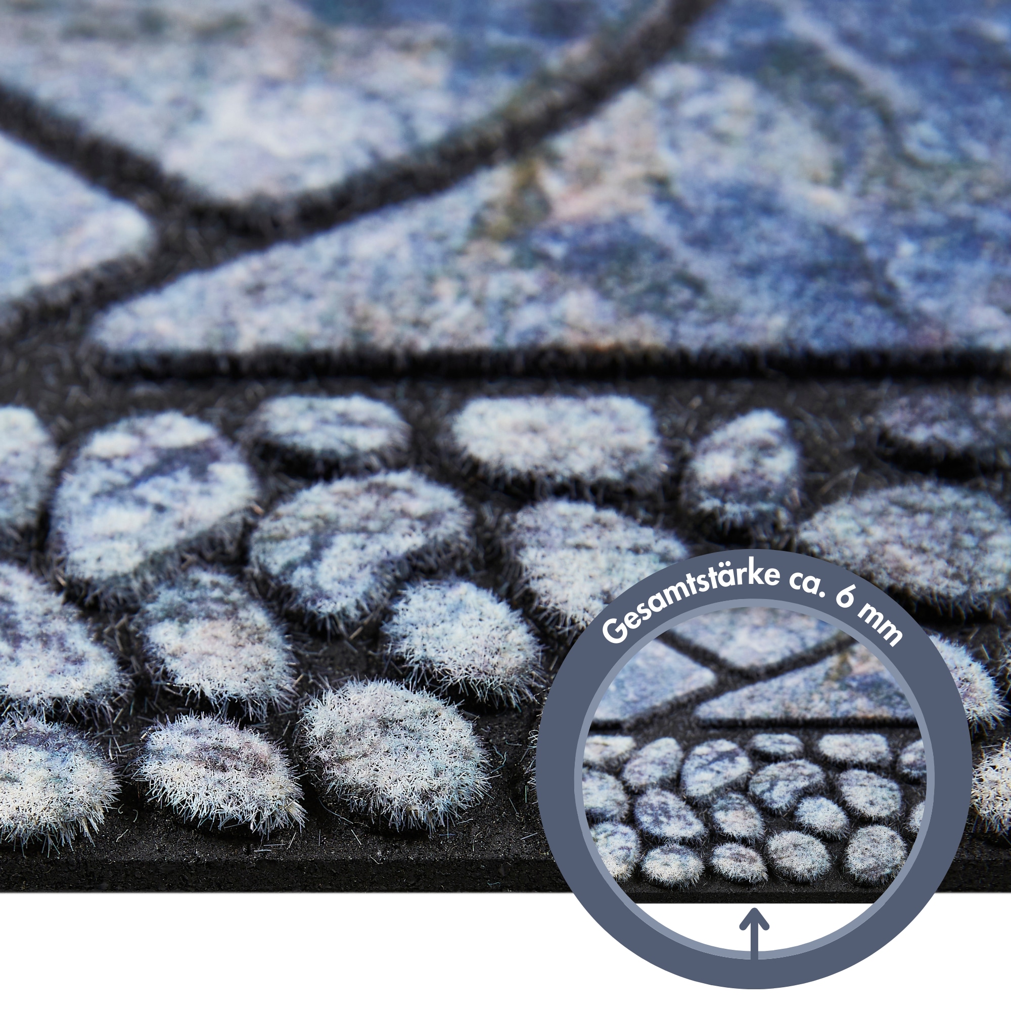 Andiamo Stufenmatte »Outdoor, 2er Set« rechteckig 6 mm Höhe Outdoor-Stufenmatten, Stein Motiv, Gartenbereich, Aussenbereich