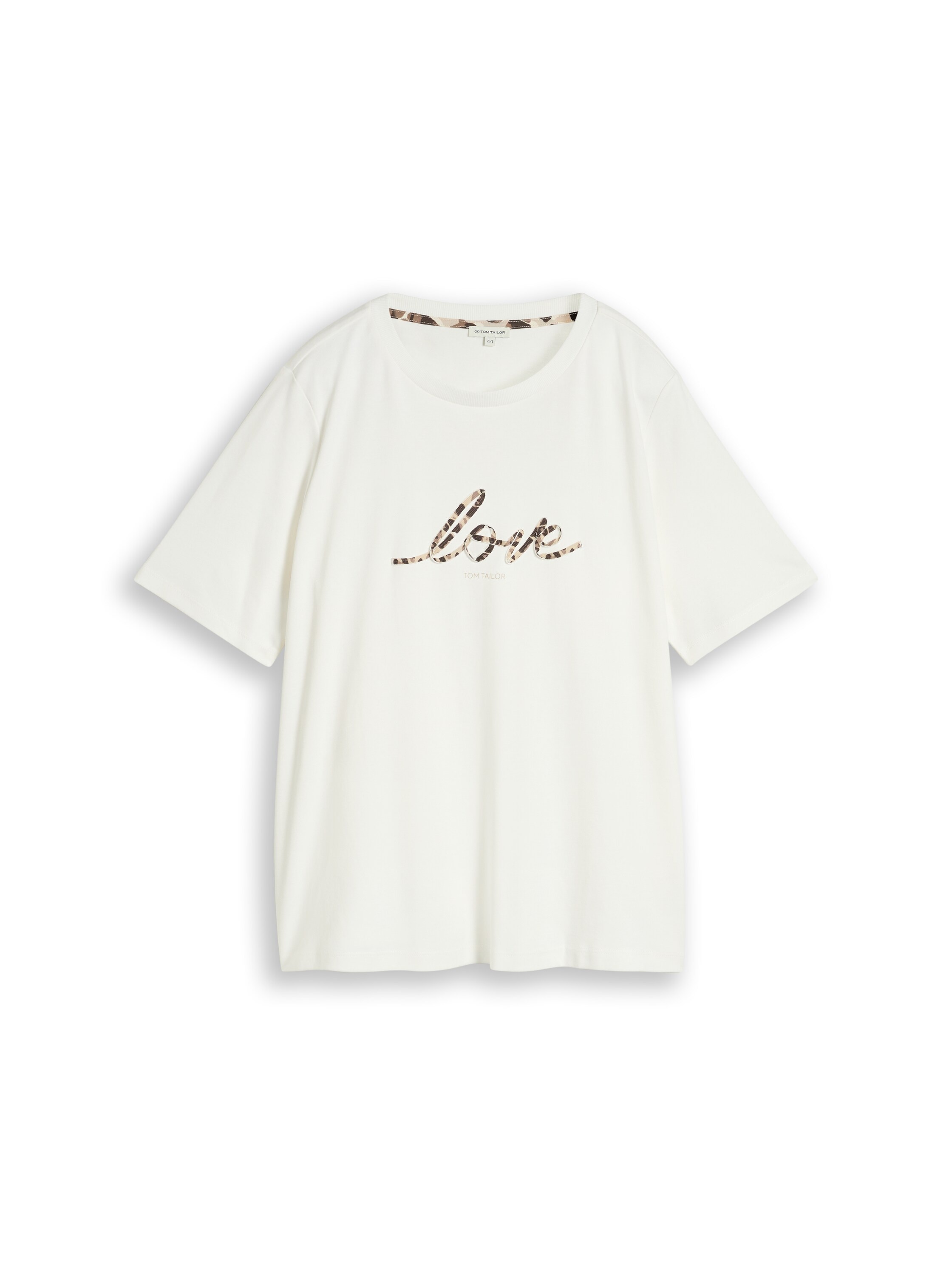TOM TAILOR PLUS Kurzarmshirt Sommershirt mit Letter-Print / Grosse Grösse