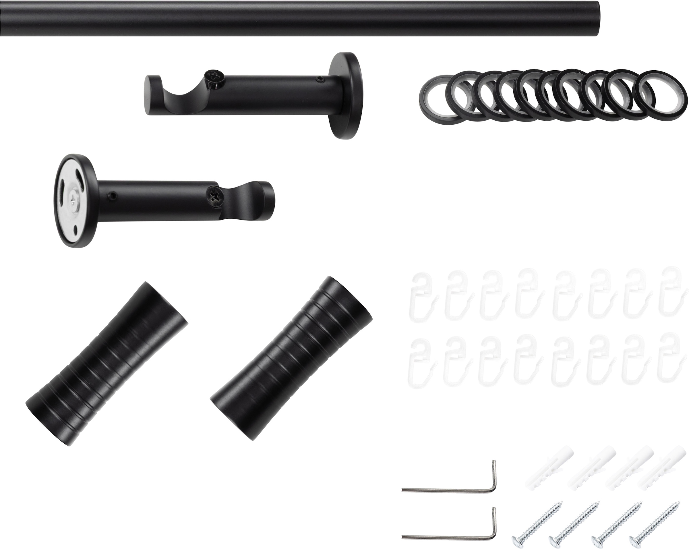 SN DECO GROUP Gardinenstange Ø 19 mm 1 läufig-läufig Fixmass;kürzbar