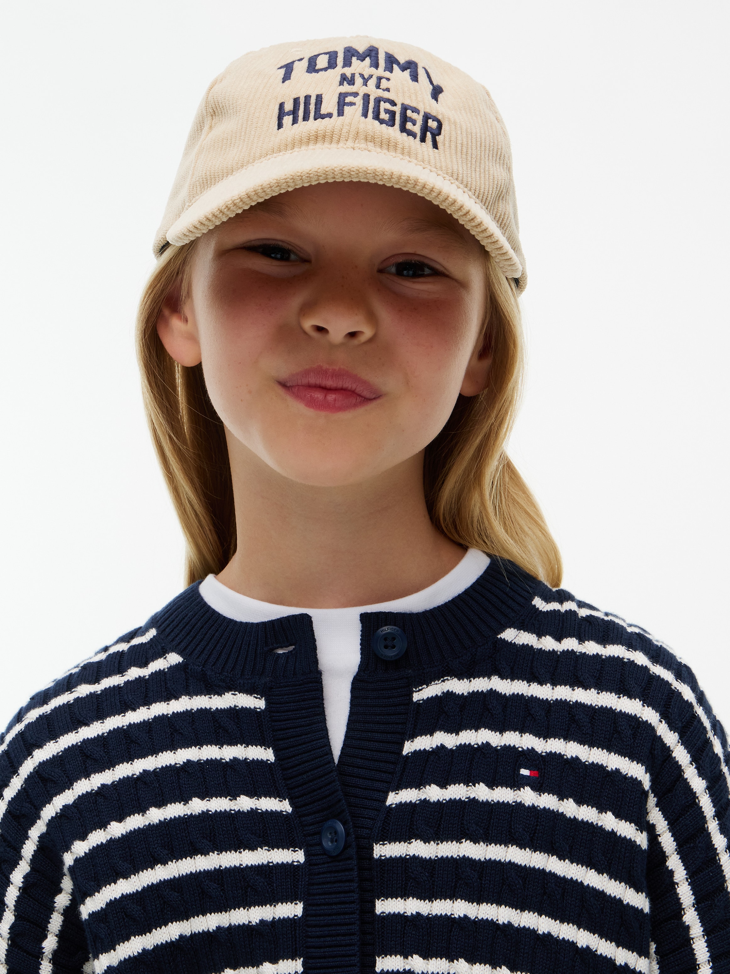 Tommy Hilfiger Veste en tricot »CABLE CARDIGAN« Encolure ronde, coupe régulière, patte de boutonnage, pour enfants jusqu'à 16 ans