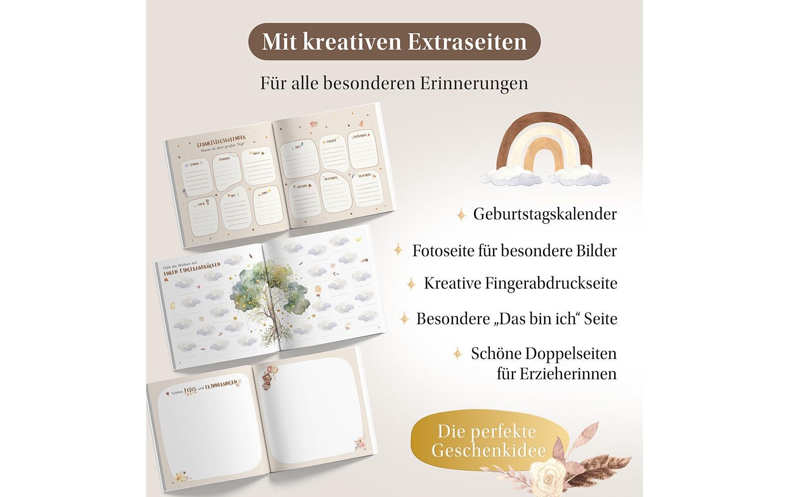   Tagebuch »Eulentaler Boho« DIN A4 Liebevolles Freundealbum für Kita-Erinnerungen