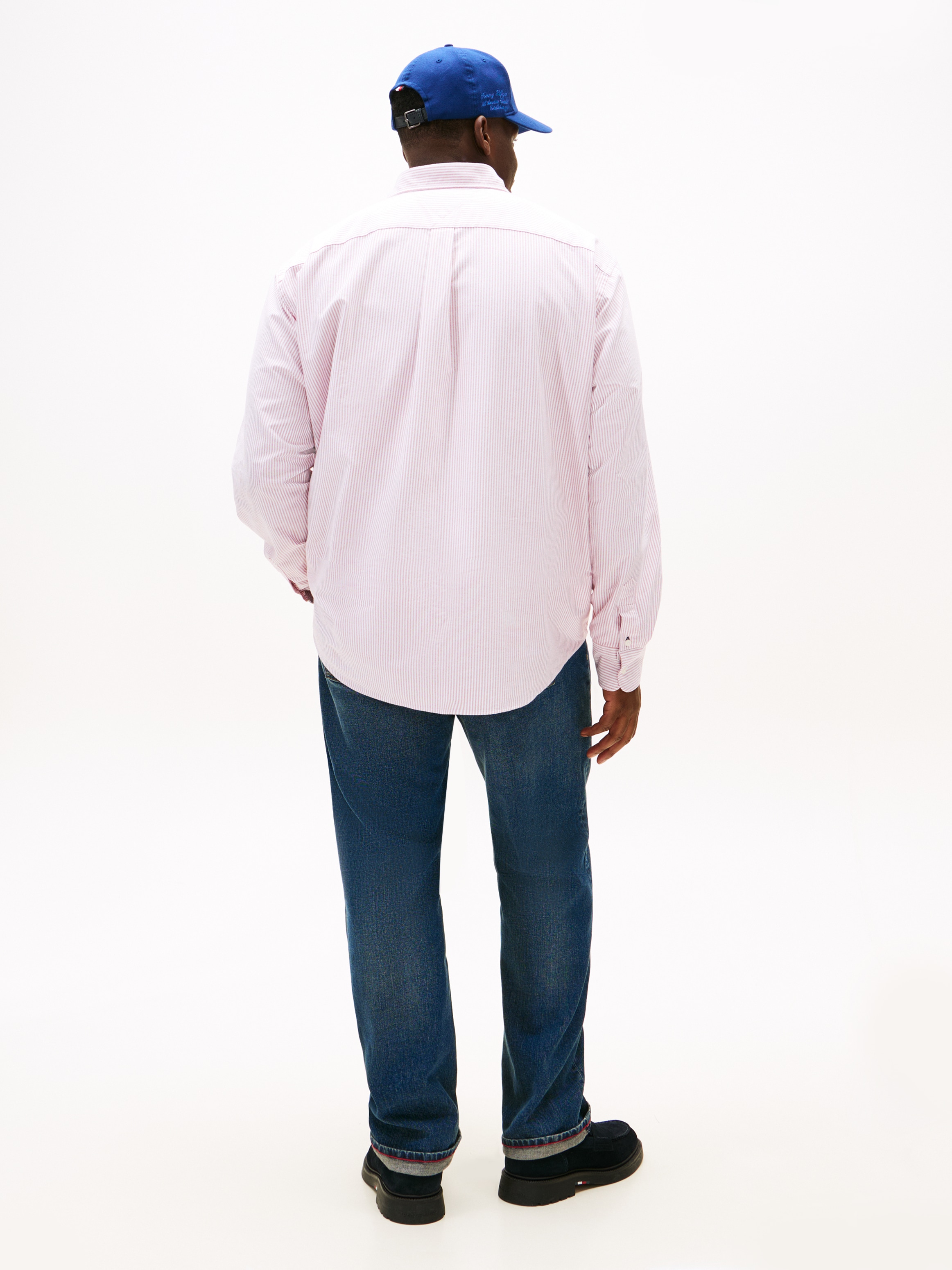 Tommy Hilfiger Big & Tall Langarmhemd »BT - HERITAGE OXFORD STRIPE« fein gestreift, Grosse Grössen, regular fit, Button-down-Kragen