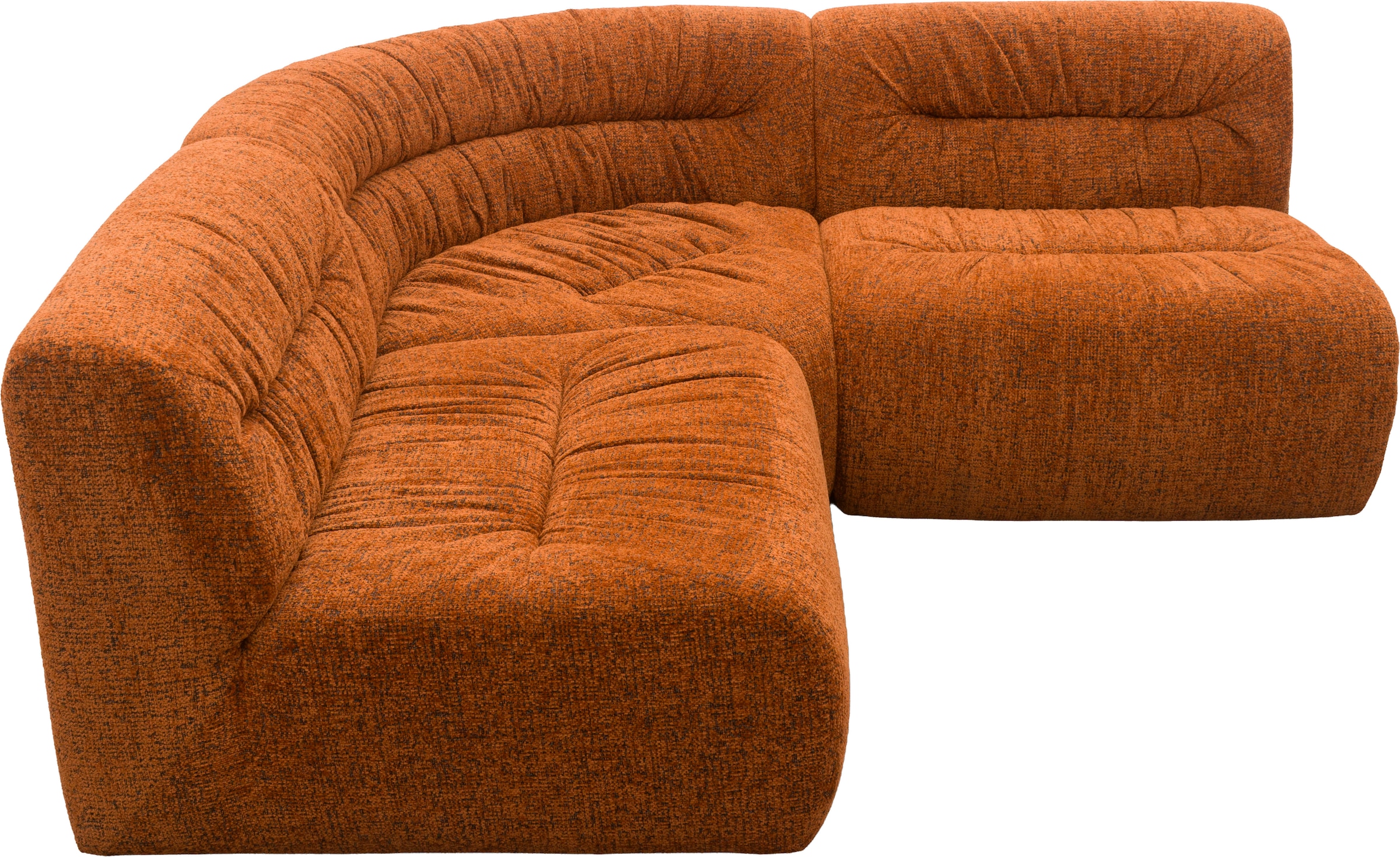 DOMO collection Canapé d'angle »Solum, B/T: 214/214 cm, Retro Design mit grosszügiger Polsterung« avec ressorts ensachés, forme en L