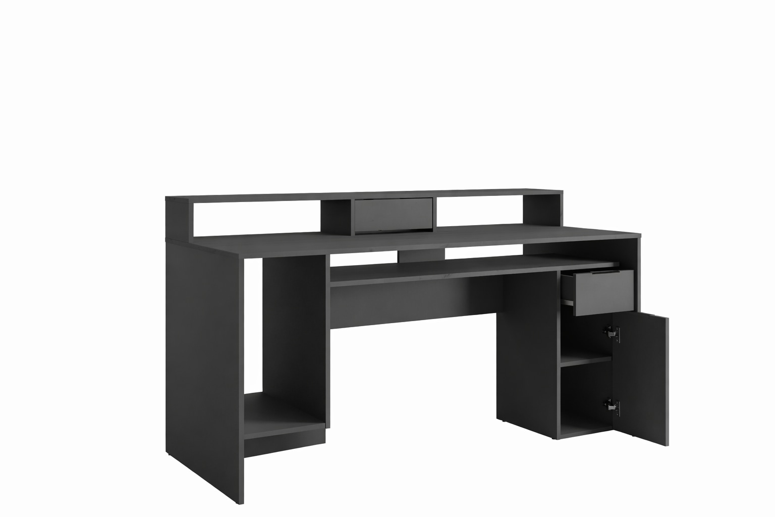 GOODproduct Schreibtisch »Peooria Computertisch mit Monitoraufsatz & Towerfach, viel Stauraum« Büroschreibtisch, Gamingtisch mit Schublade, modern, Breite 160 cm