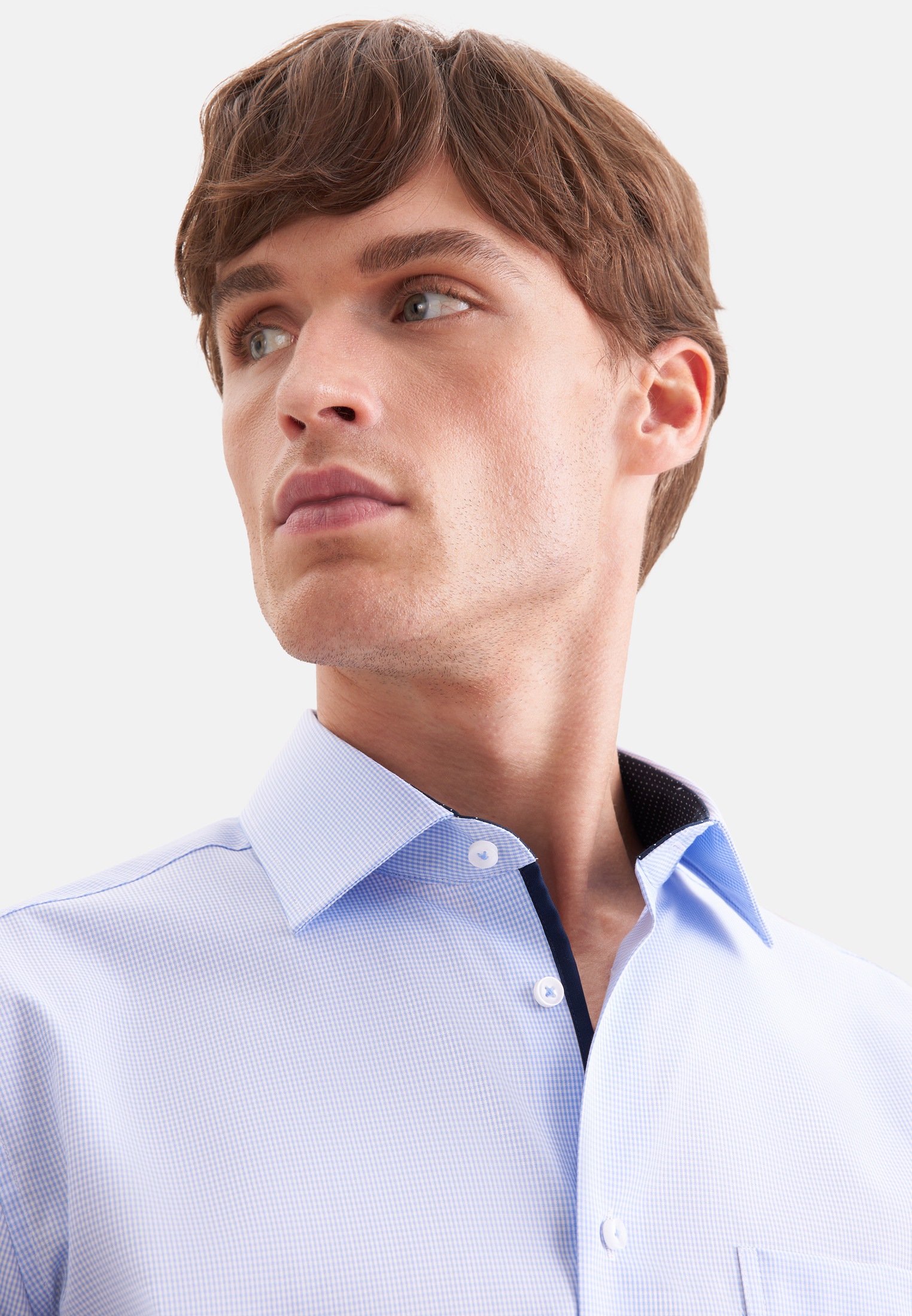seidensticker Chemise d'affaires »Schwarze Rose« col Kent 1/1 régulier à carreaux