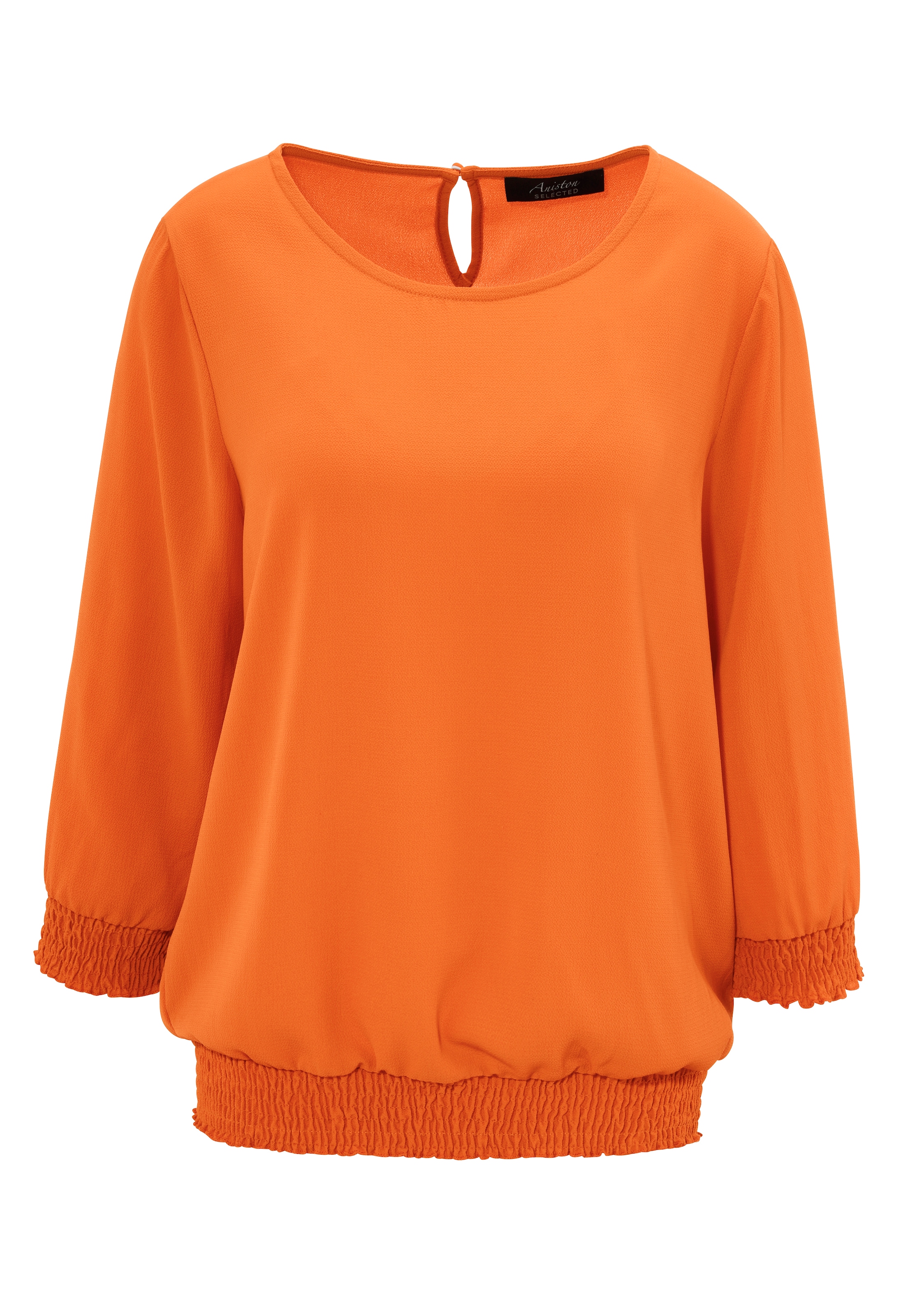 Aniston SELECTED Schlupfbluse mit Smokbündchen und allover Blumenmuster