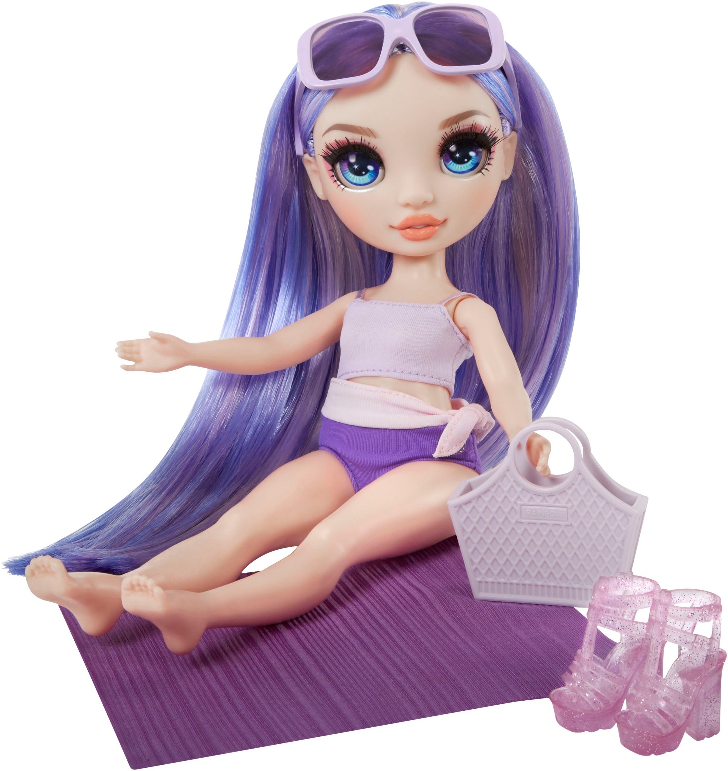 RAINBOW HIGH Anziehpuppe »Rainbow High Swim & Style Fashion Doll- Violet (Purple)«