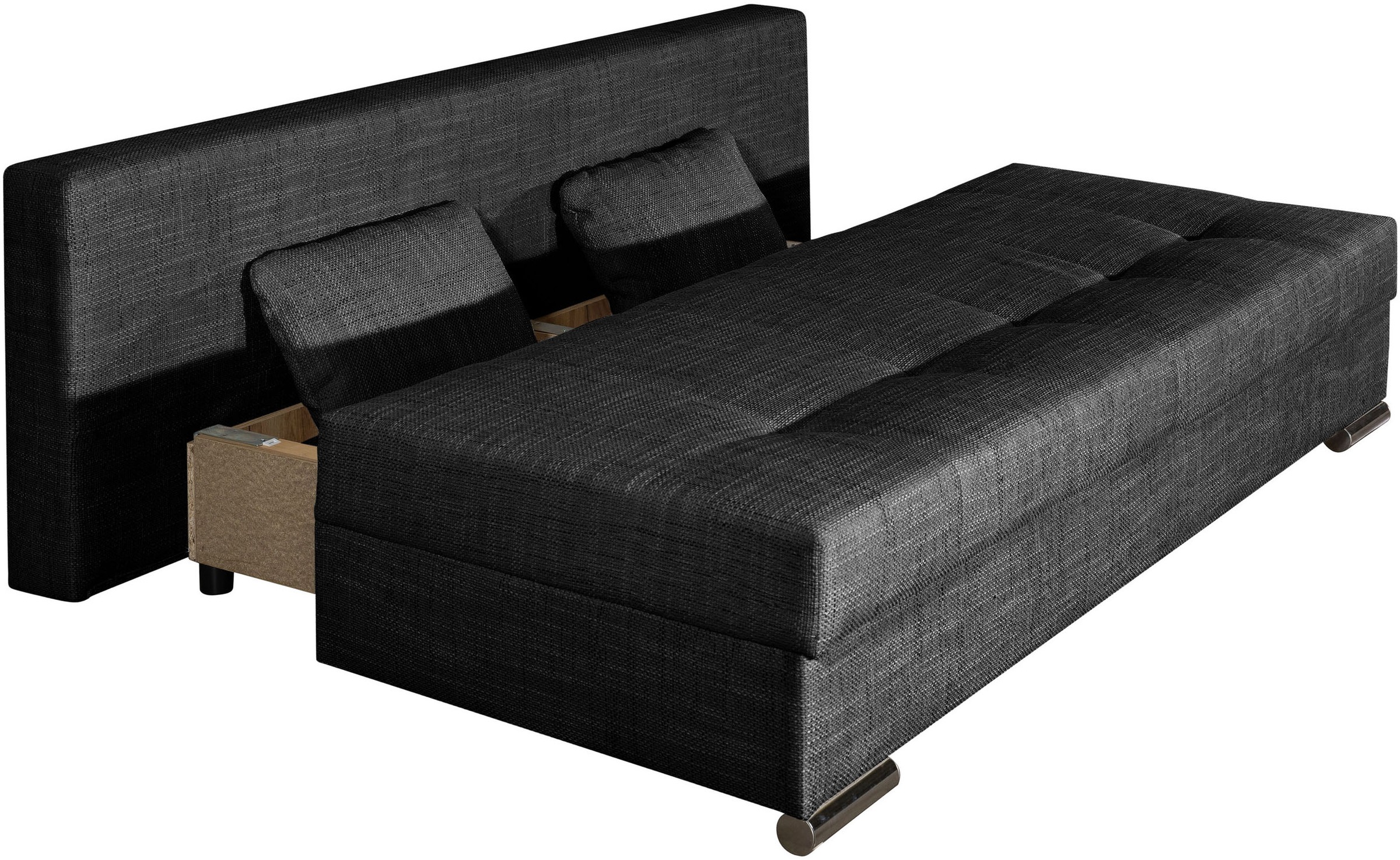 COLLECTION AB Canapé-lit »Tania, B: 194 cm, Liegefl. 140x194 cm, Federkern« Schlafsofa,Bettfunktion,Bettkasten,inklusive Rückenkissen,Federkern